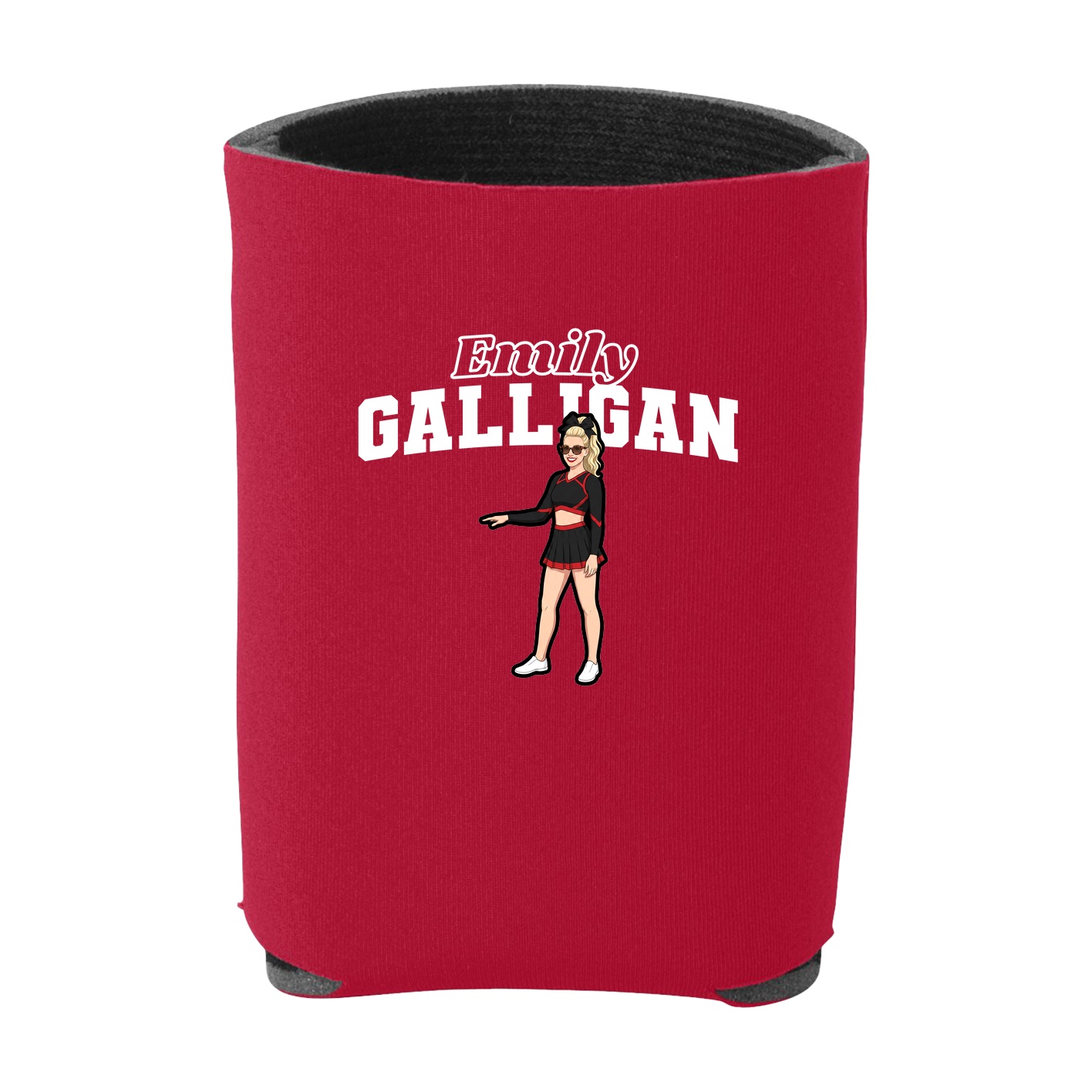 Can Holder — Name Arch in Red
