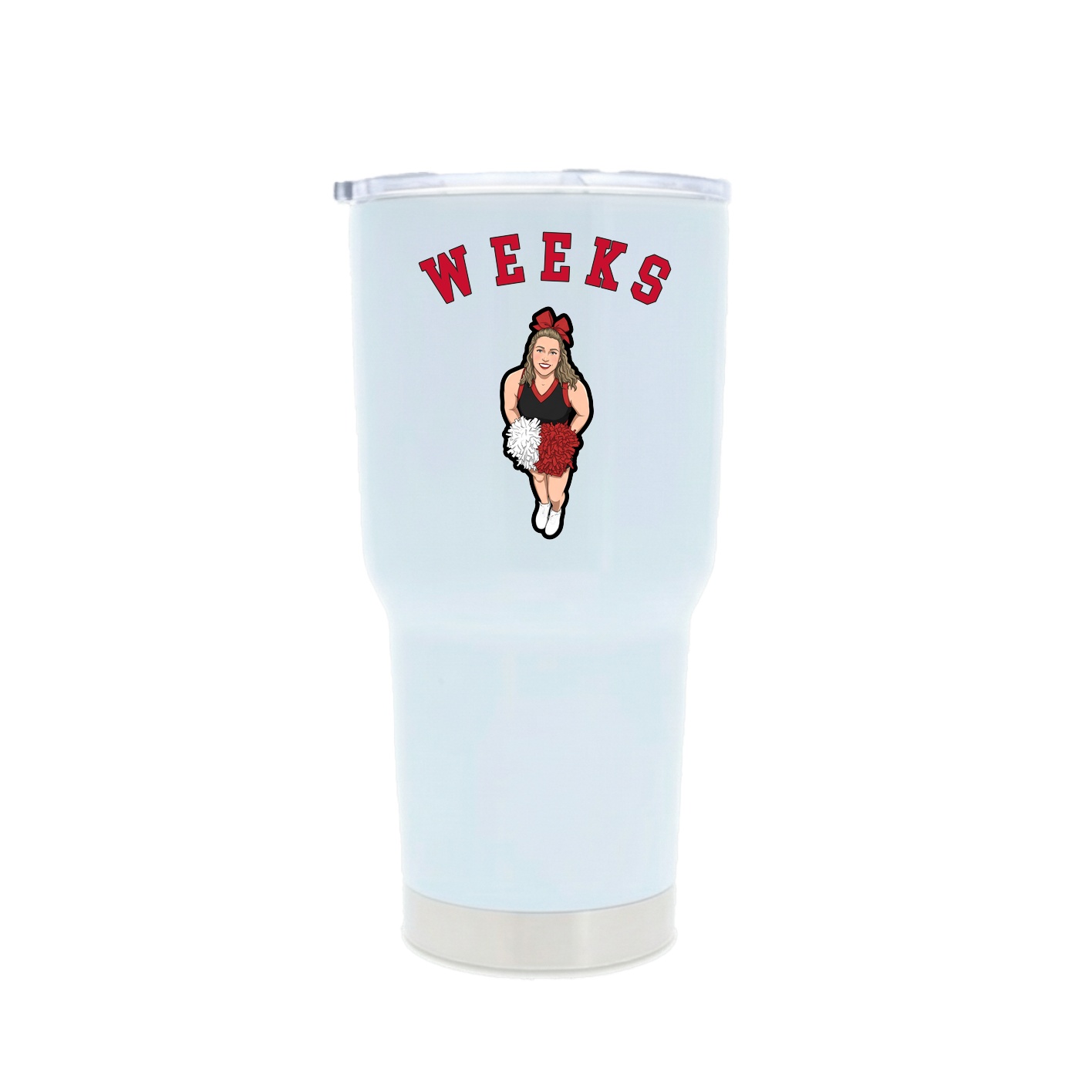 30oz Stainless Steel Tumbler — Shirsey Arch in White