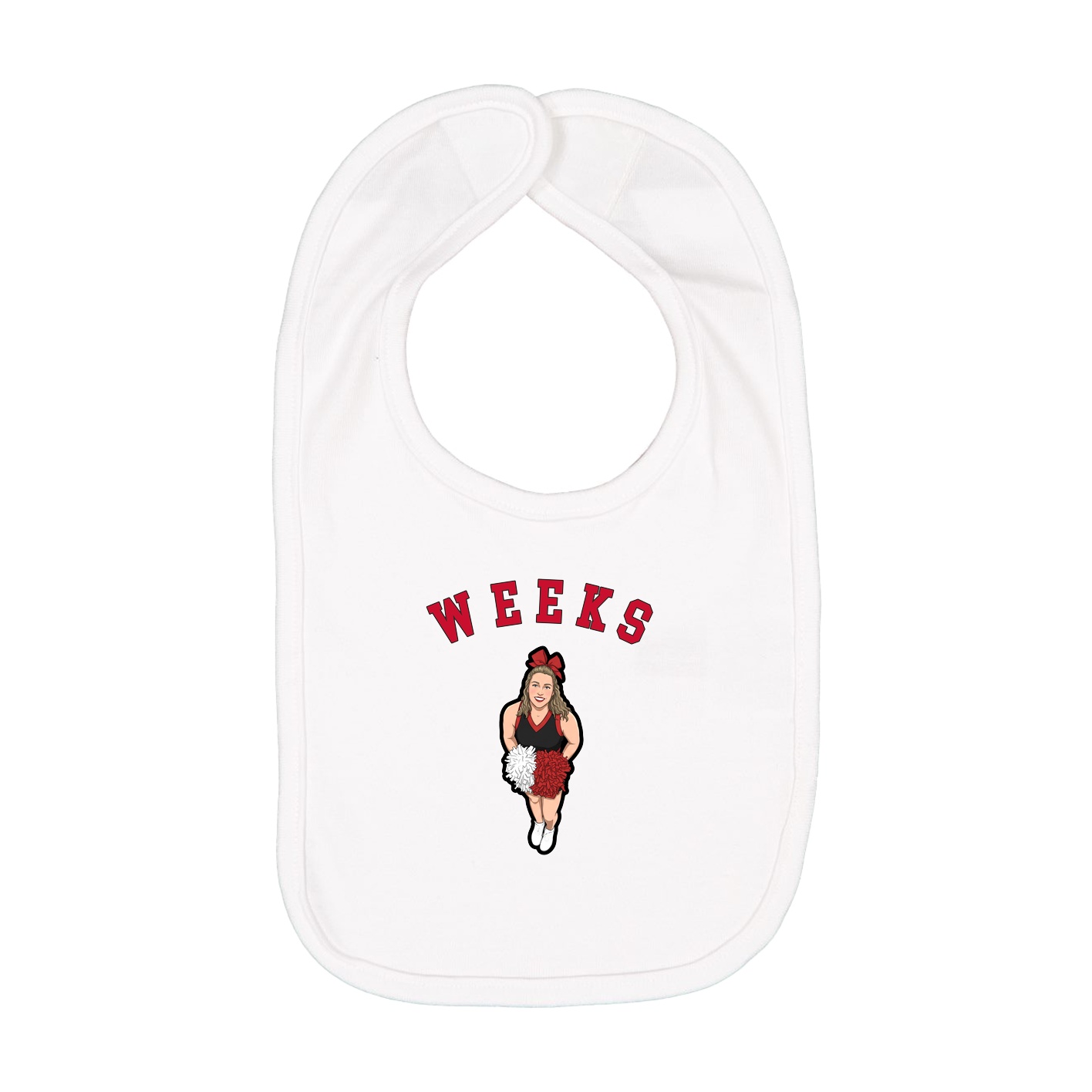 Infant Bib — Shirsey Arch in White