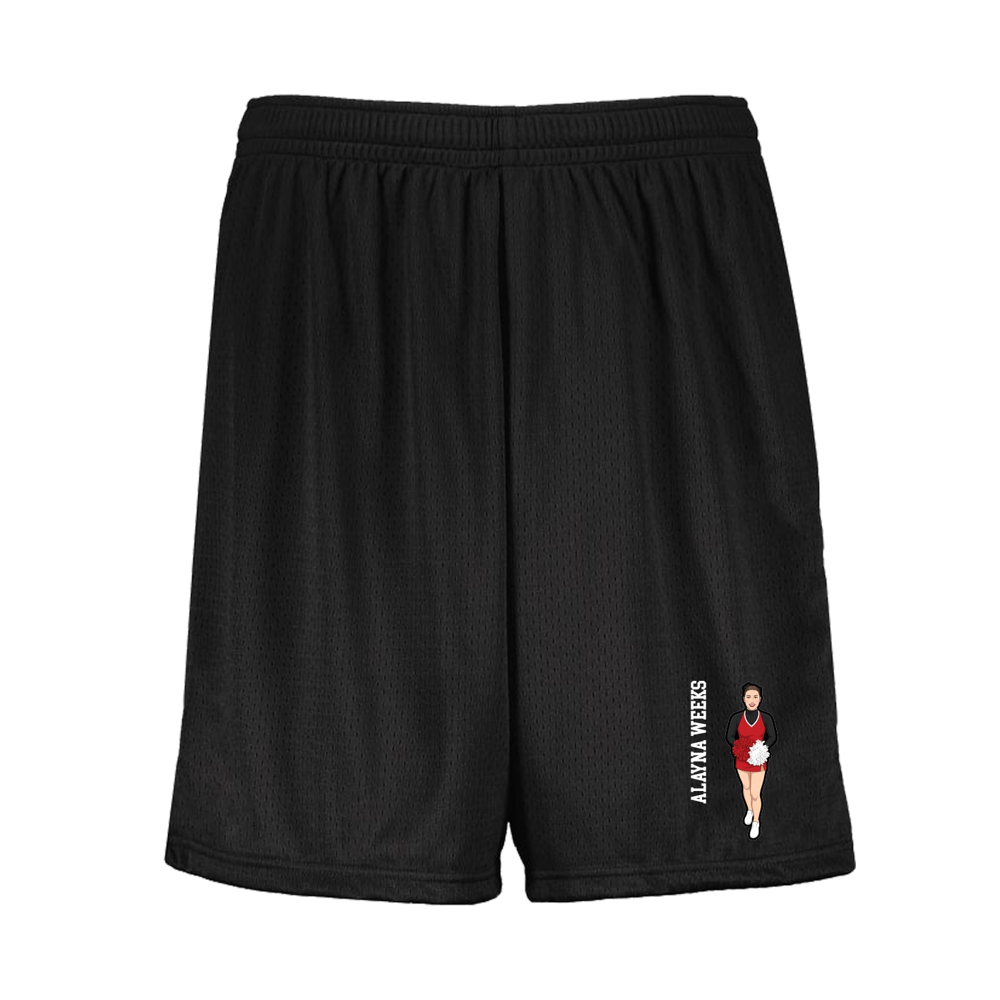 Shorts — Name Vertical in Black
