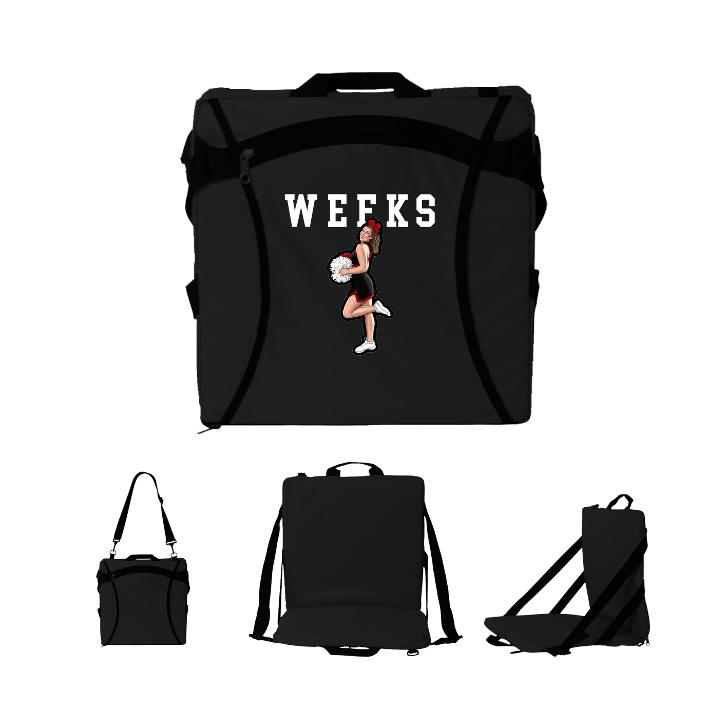 Folding Stadium Seat — Shirsey in Black