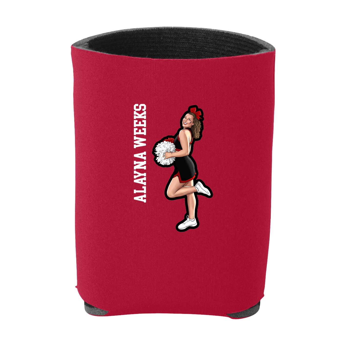 Can Holder — Name Vertical in Red