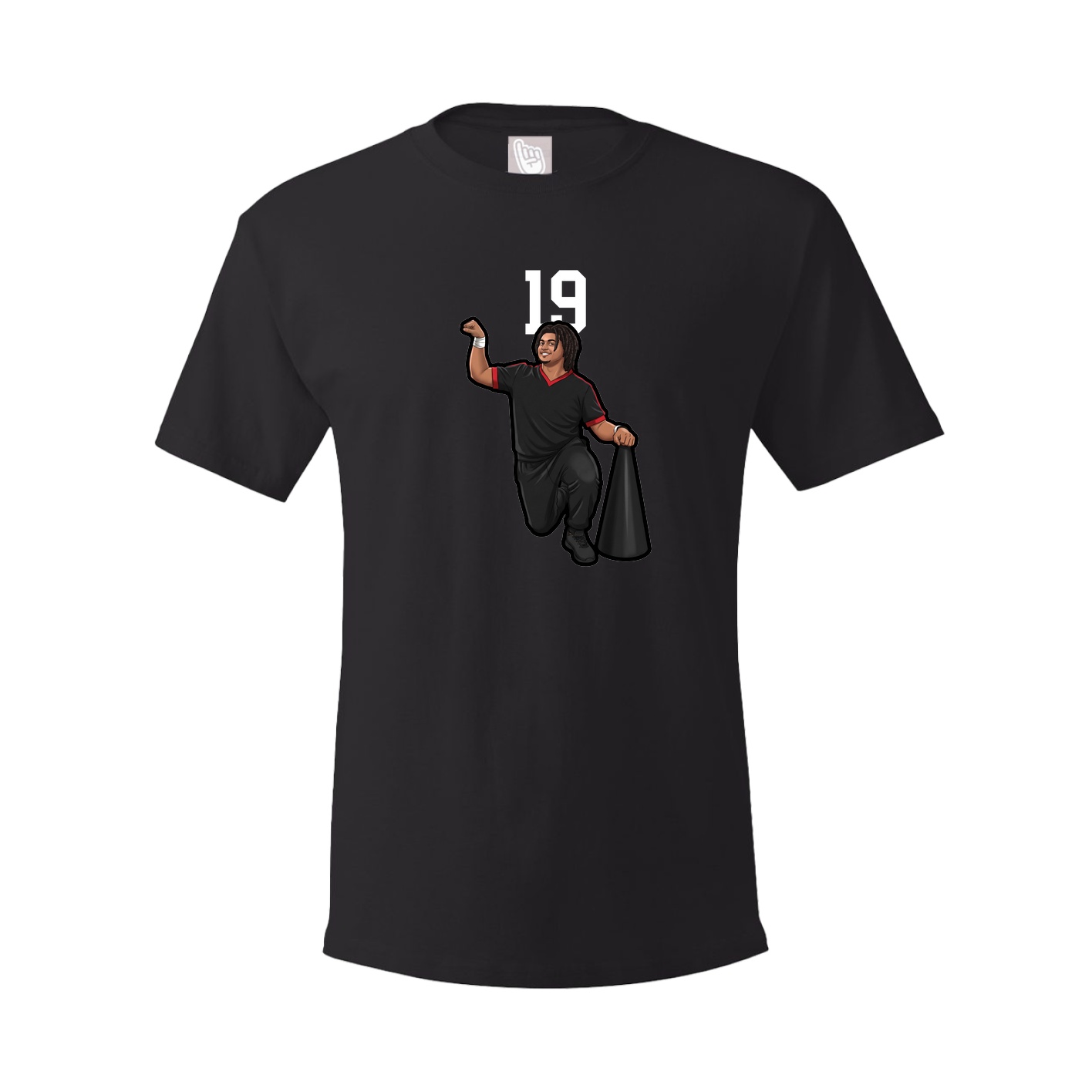Youth Tee — Number Top in Black
