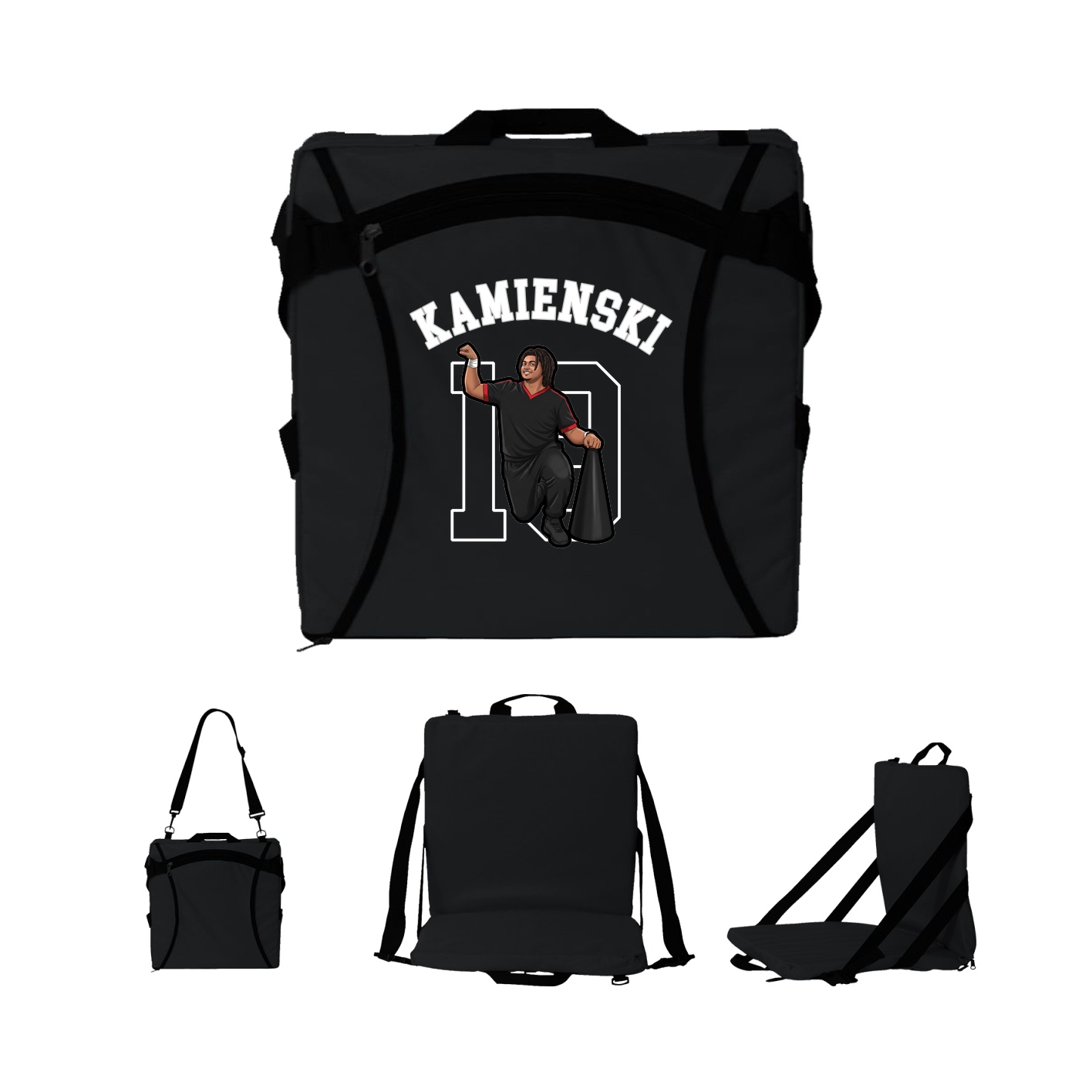 Folding Stadium Seat — Shirsey Arch in Black