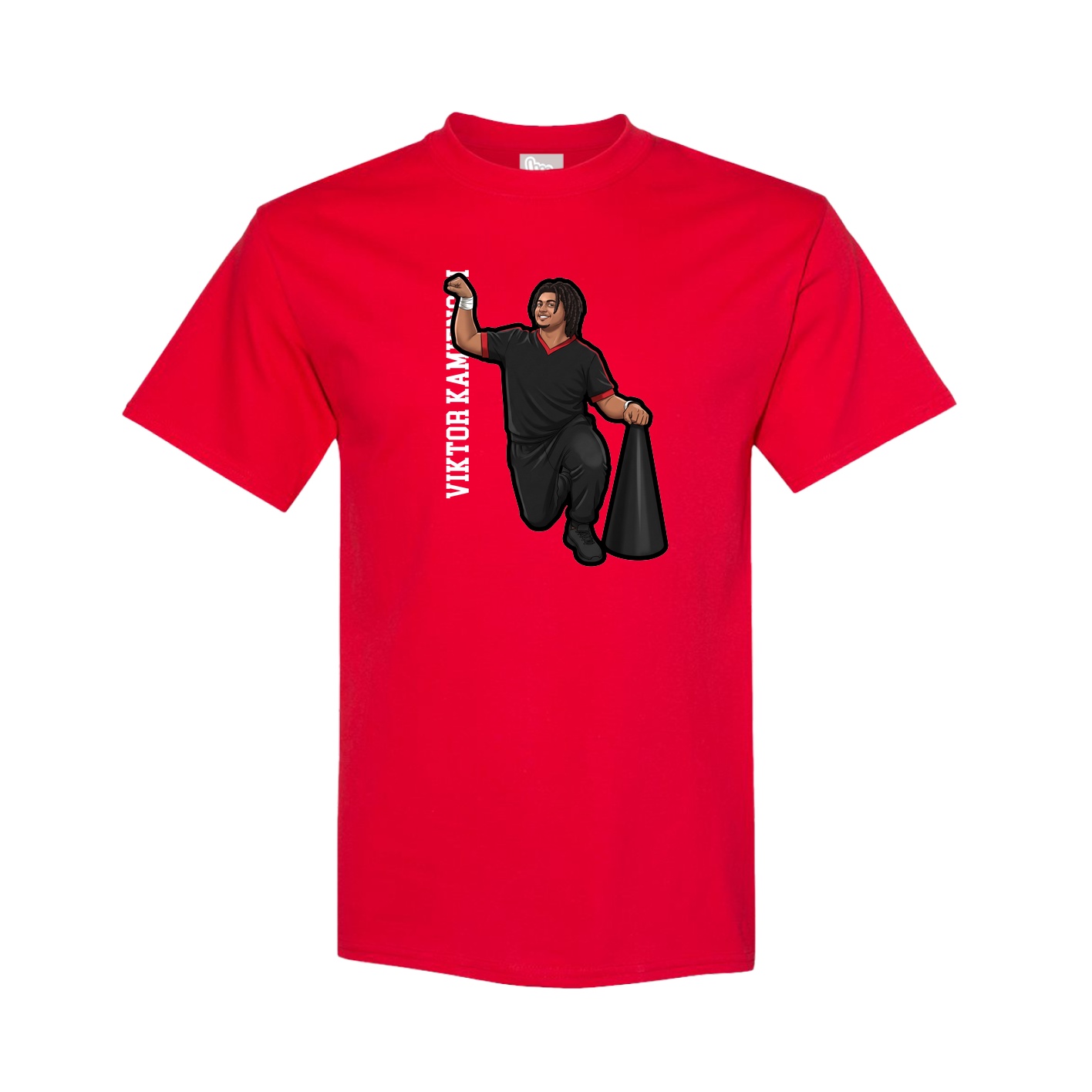 Youth Tee — Name Vertical in Red