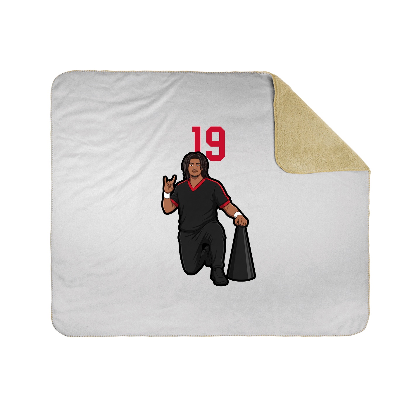 Throw Blanket — Number Top in White