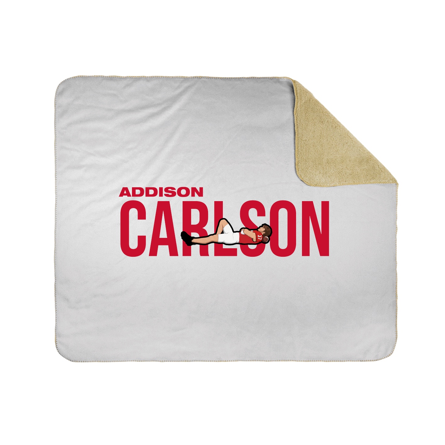 Throw Blanket — Player Name in White