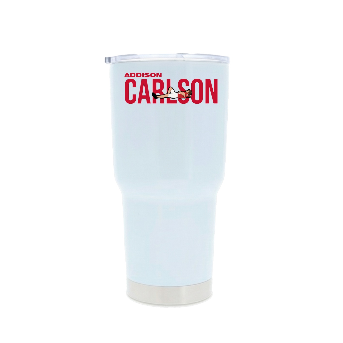 30oz Stainless Steel Tumbler — Player Name in White