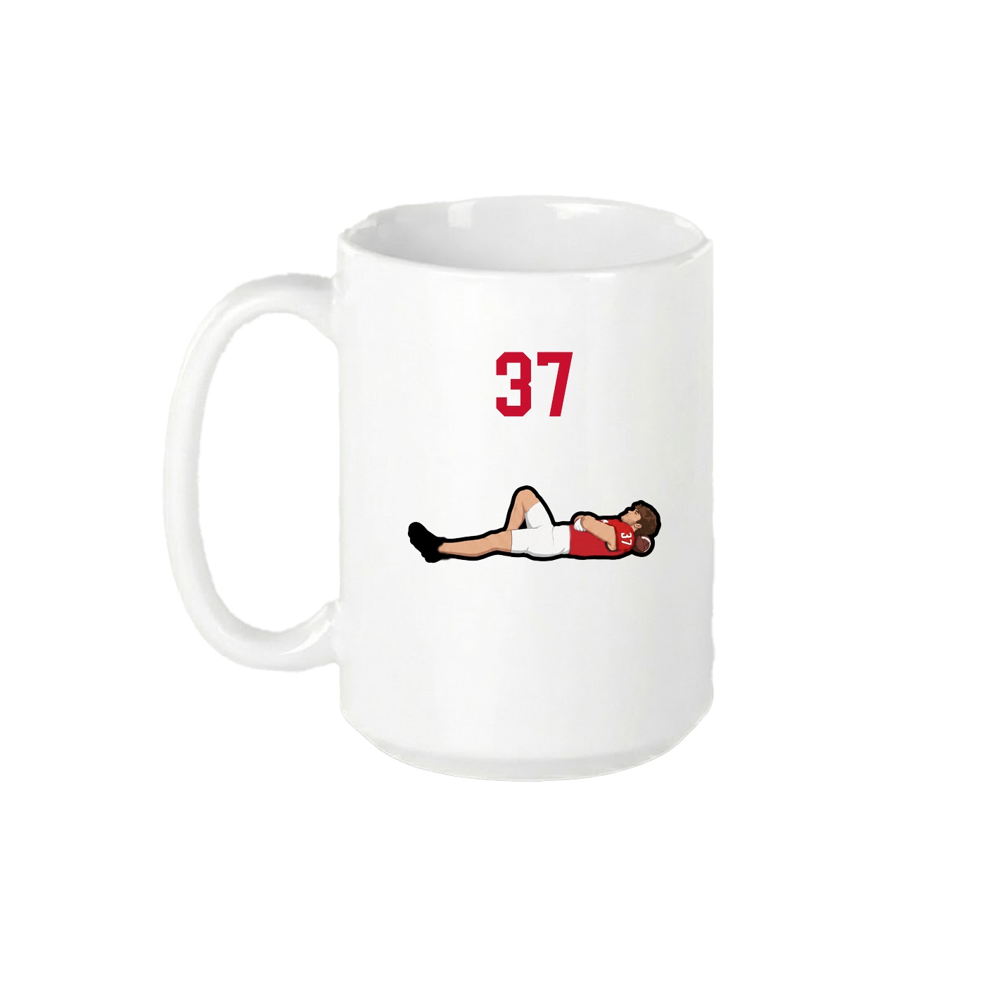 15oz Coffee Mug — Number Top in White