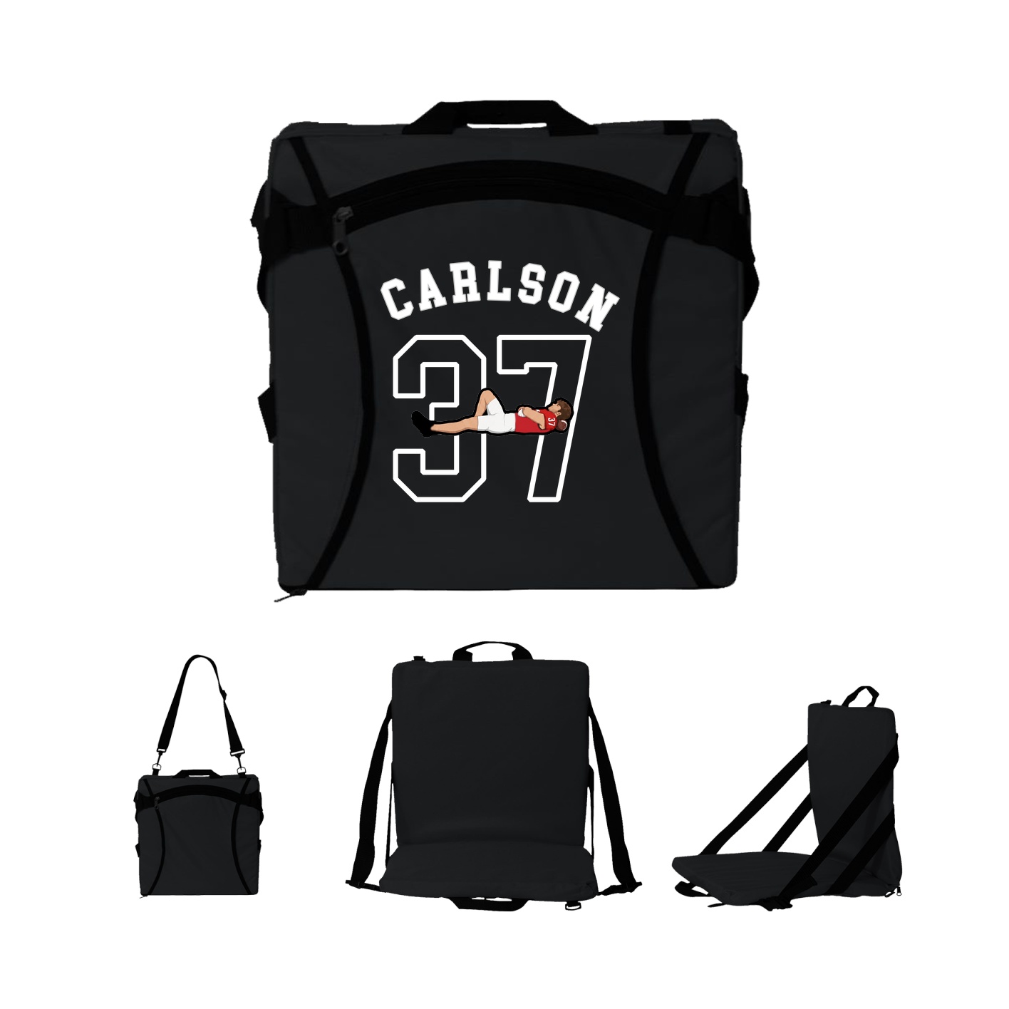 Folding Stadium Seat — Shirsey Arch in Black