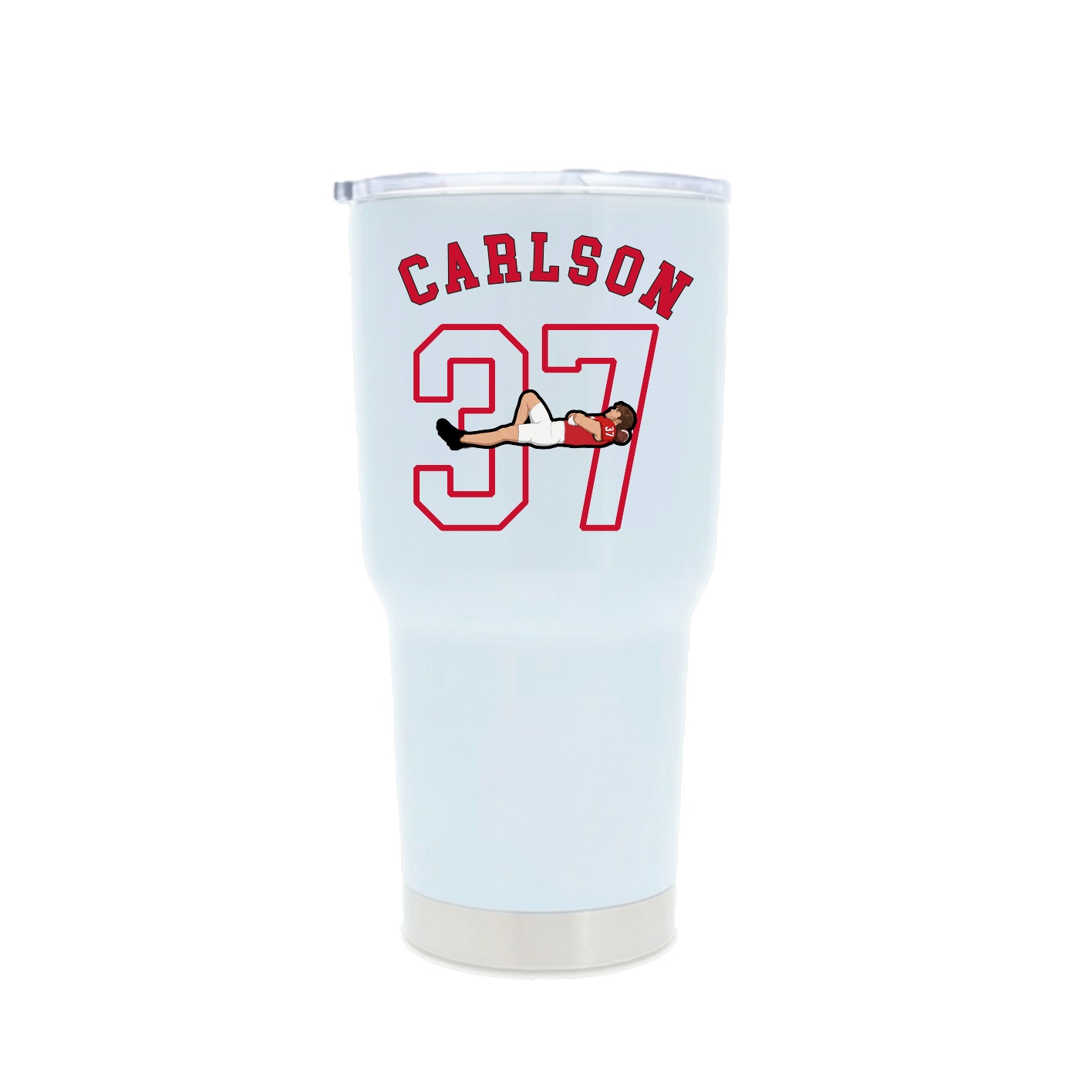 30oz Stainless Steel Tumbler — Shirsey Arch in White