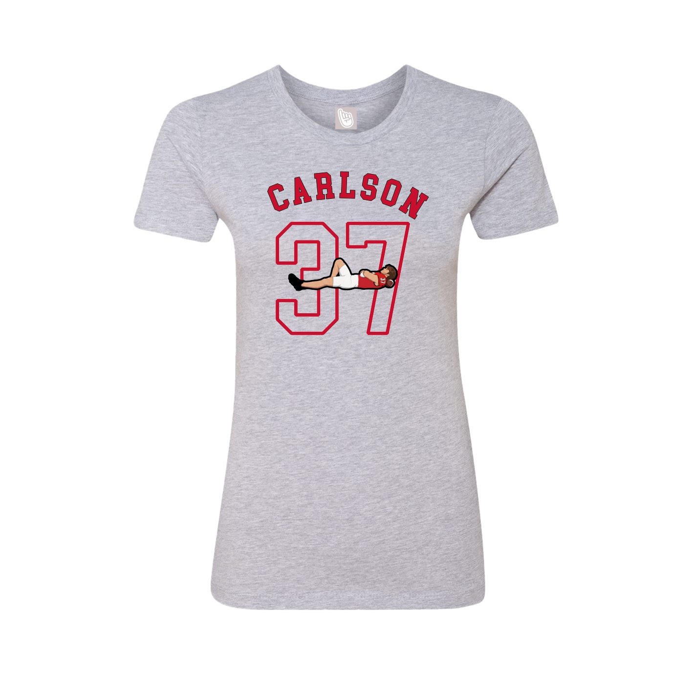 Fitted Women's Tee — Shirsey Arch in Grey