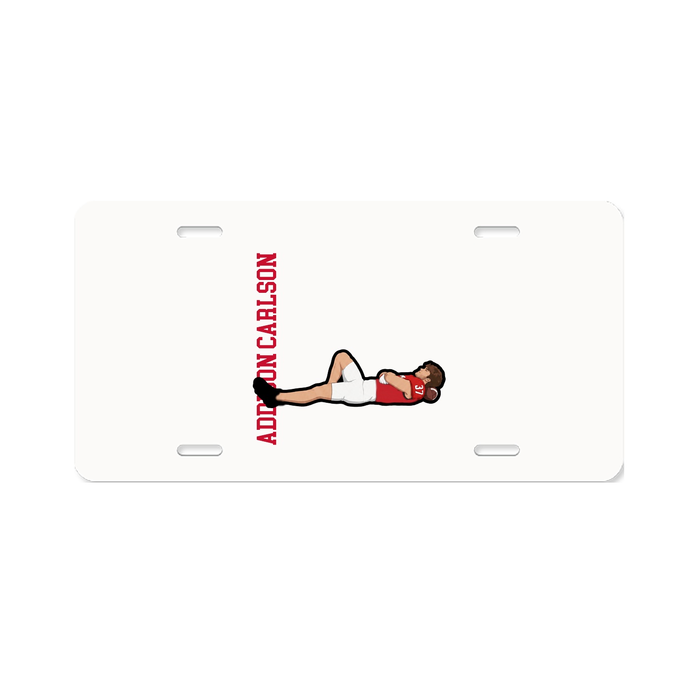 License Plate — Name Vertical in Classic