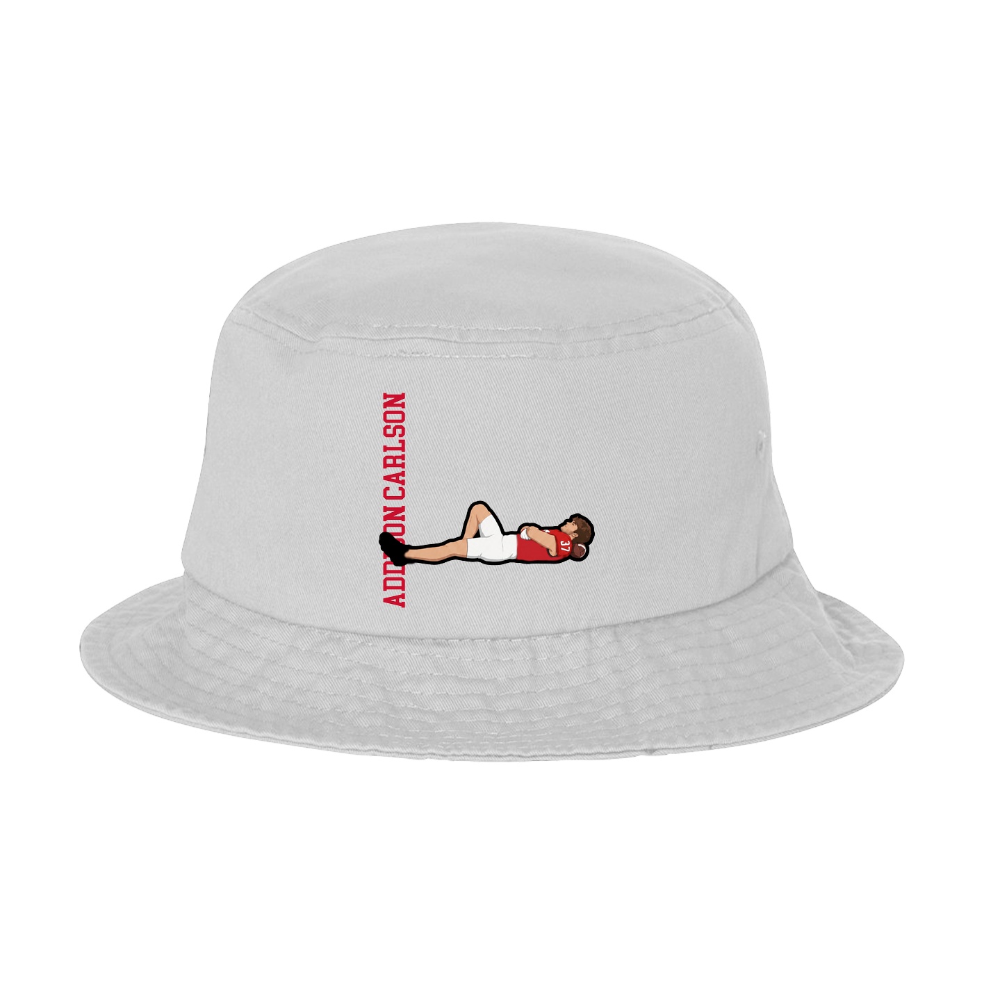 Bucket Cap — Name Vertical in White