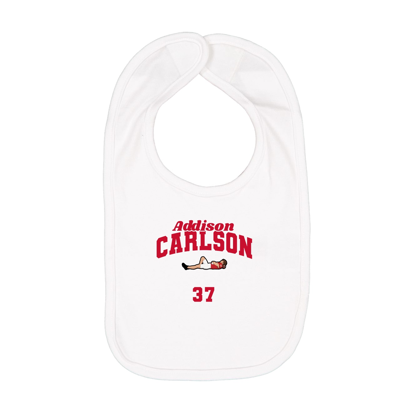 Infant Bib — Signature Arch in White