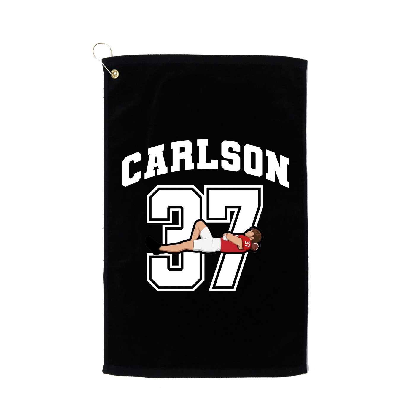 Golf Towel — Number in Black