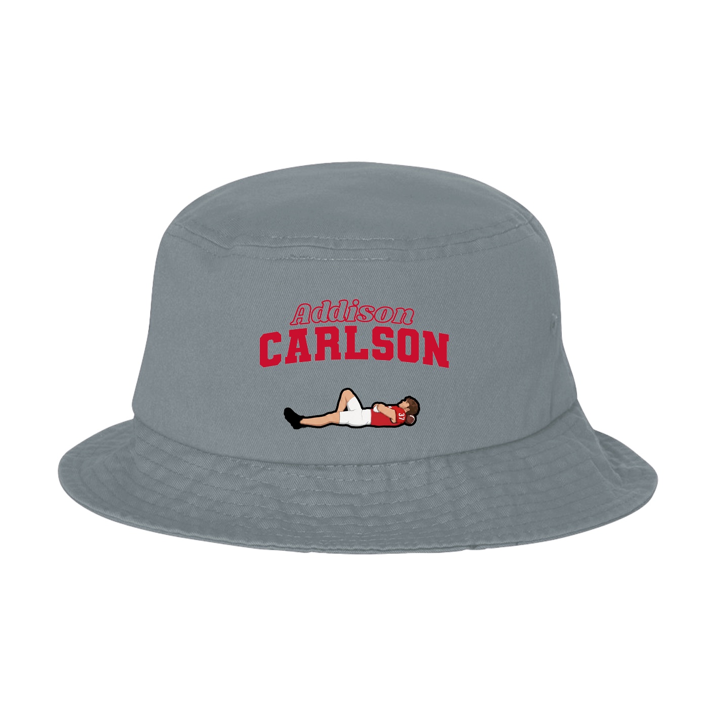 Bucket Cap — Name Arch in Grey