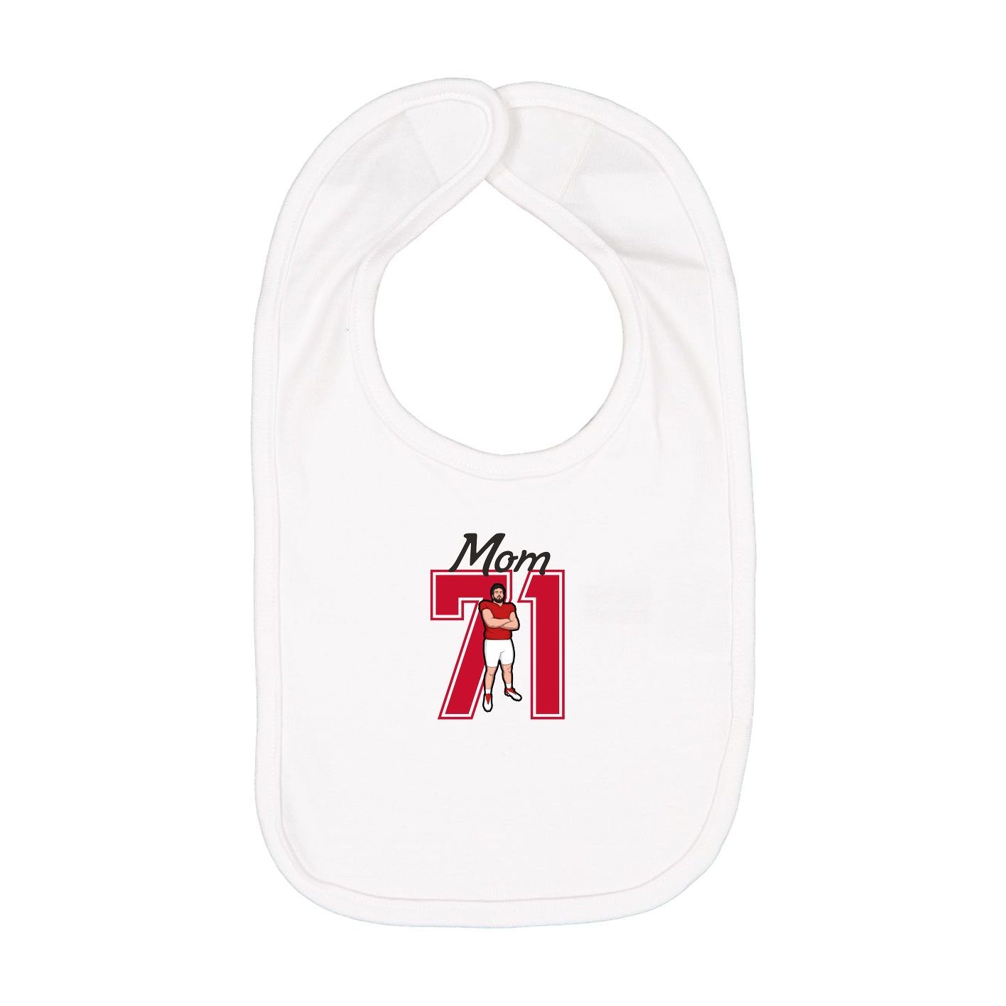 Infant Bib — Mothers Day Shirsey in White