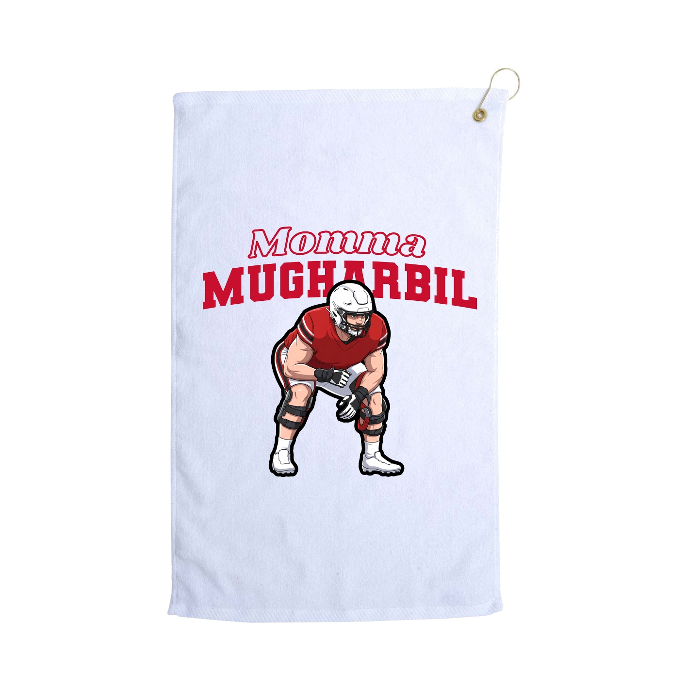Golf Towel — Mothers Day Block in White