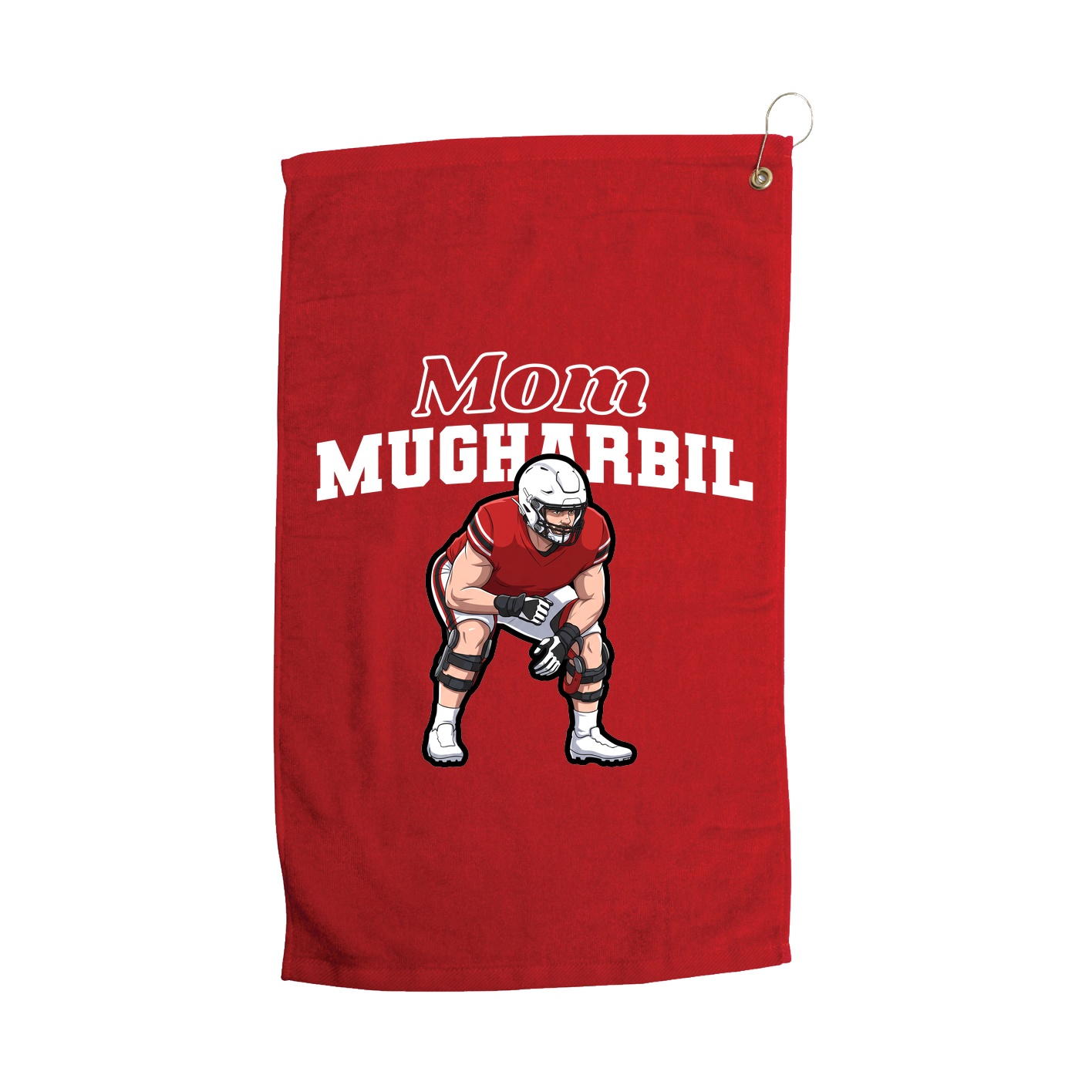 Golf Towel — Mothers Day Block in Red