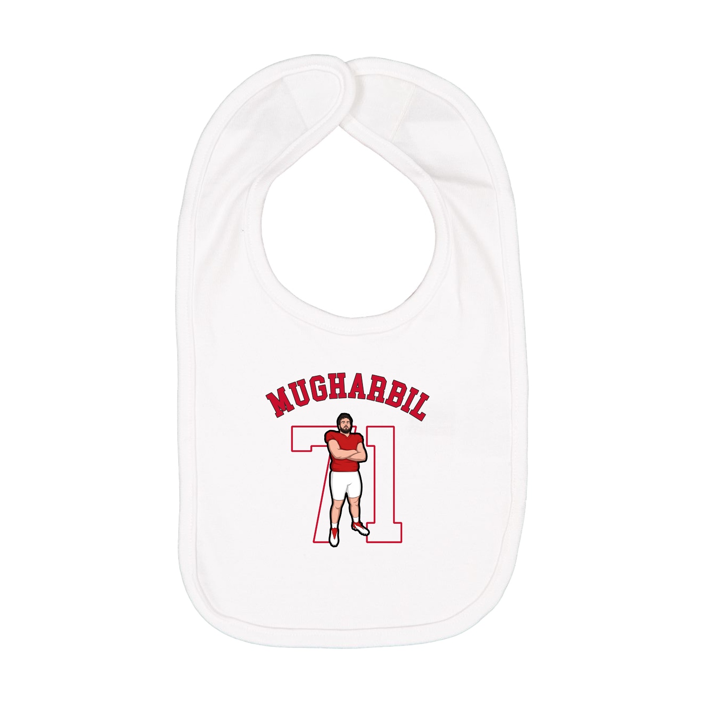 Infant Bib — Shirsey Arch in White