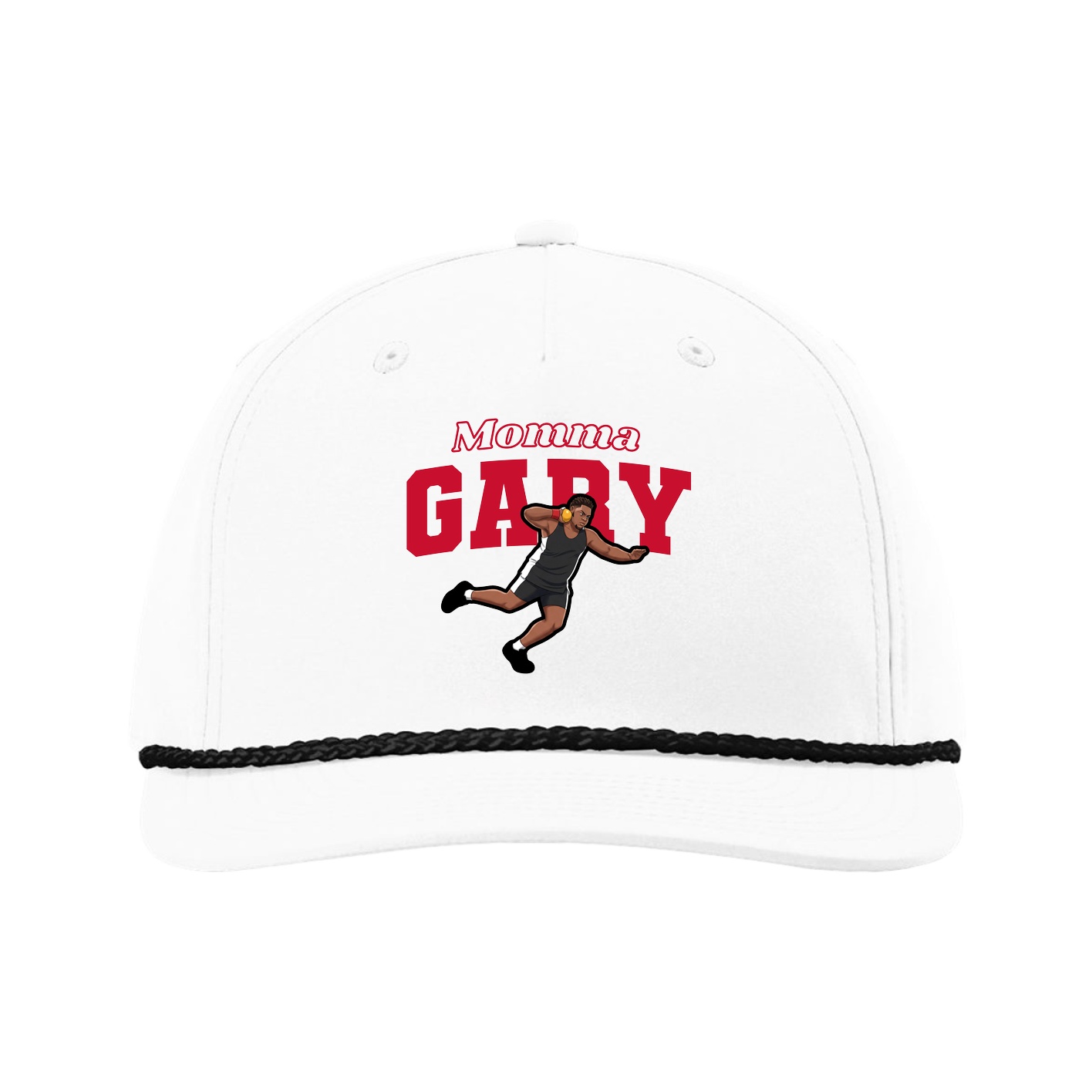 Five-Panel Classic Rope Cap — Mothers Day Block in White