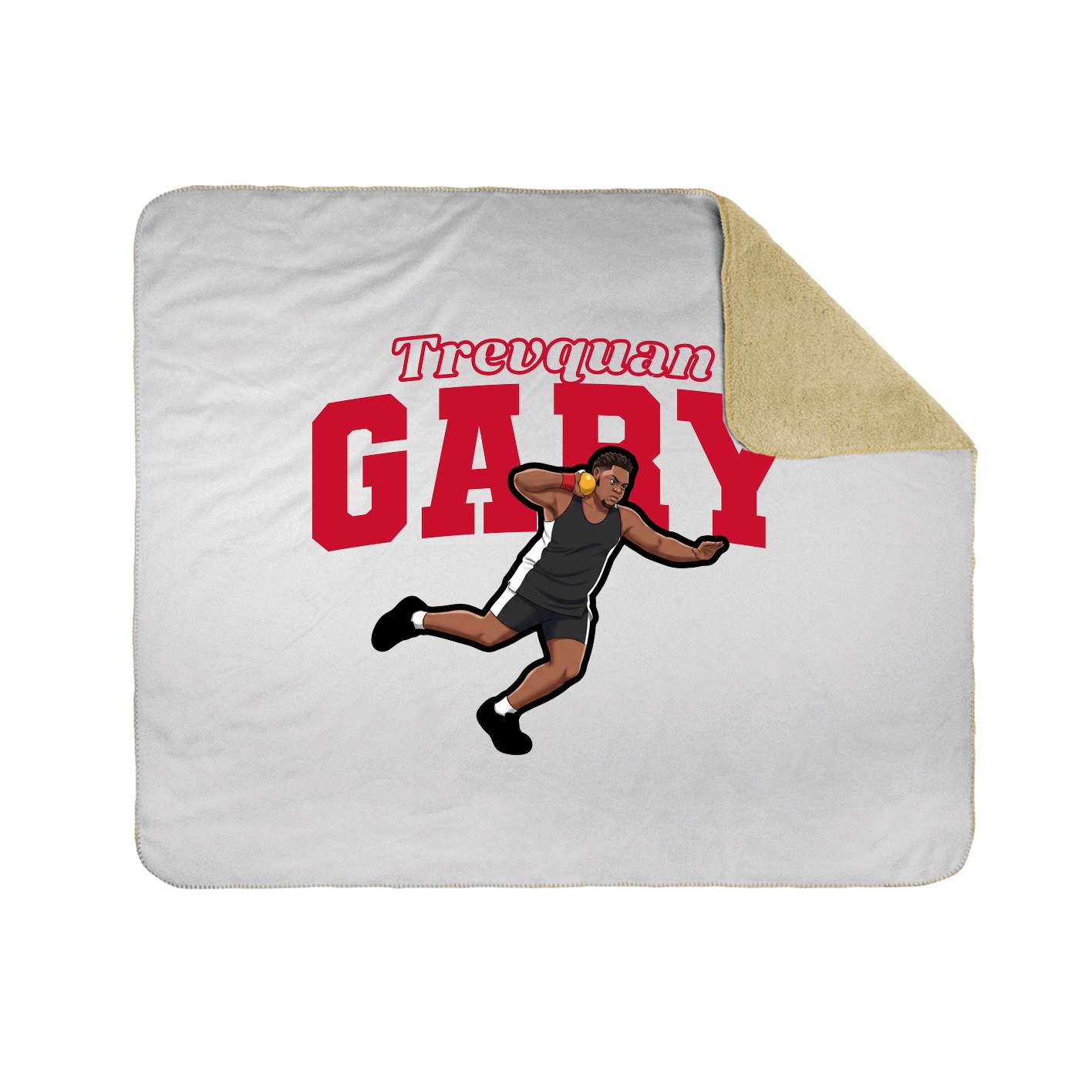 Throw Blanket — Name Arch in White