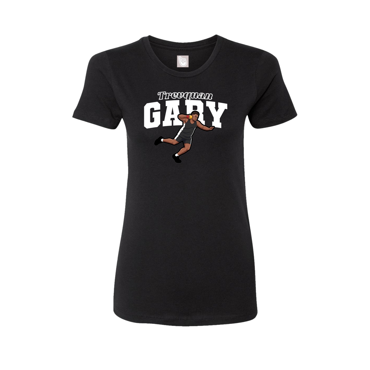 Womens Tee — Name Arch in Black