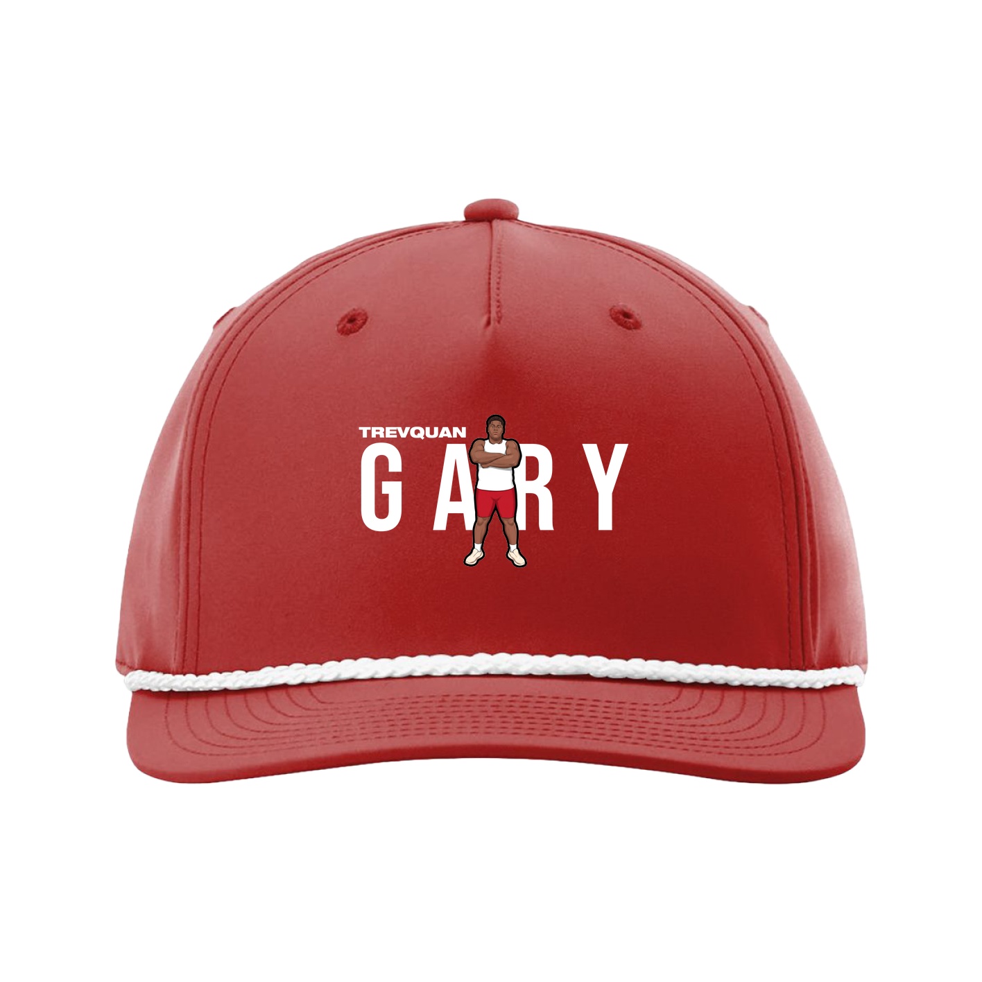 Five-Panel Classic Rope Cap — Player Name in Red