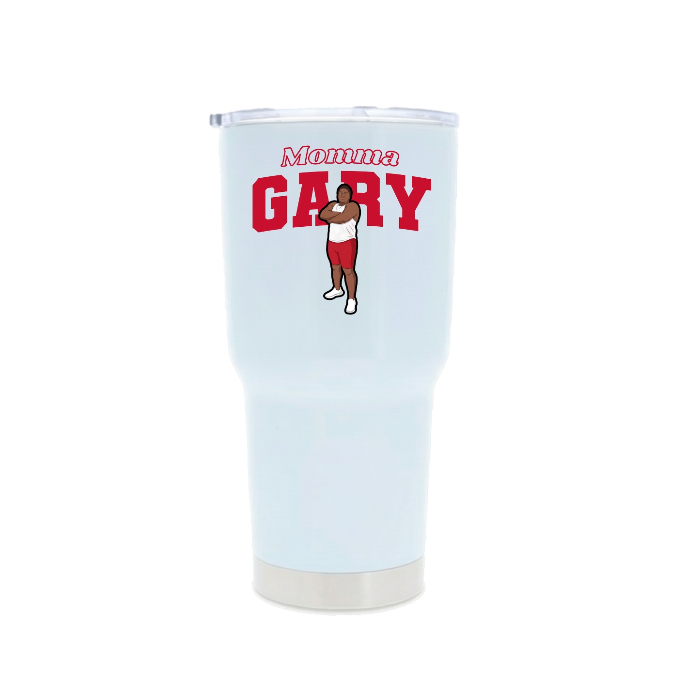 30oz Stainless Steel Tumbler — Mothers Day Block in White