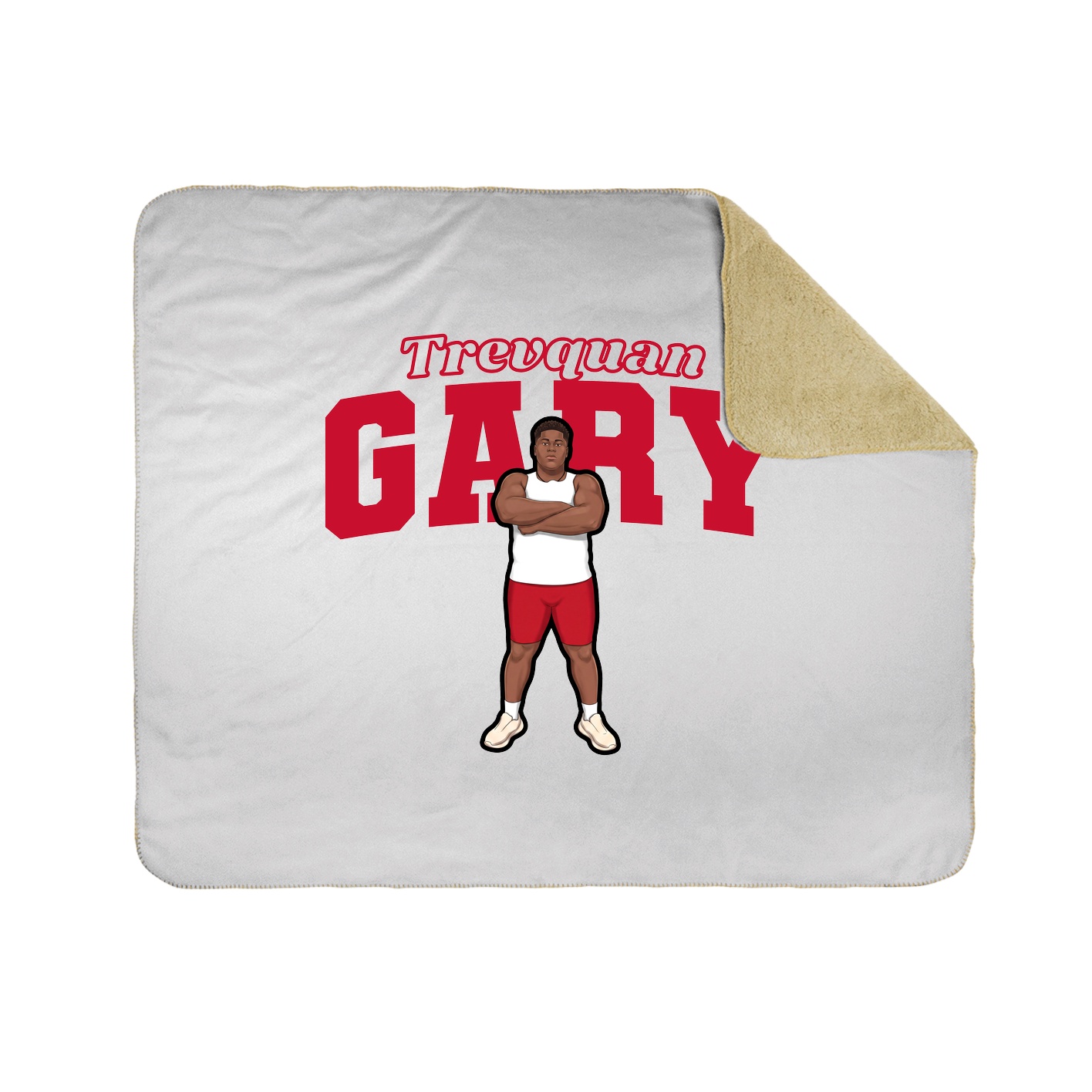 Throw Blanket — Name Arch in White
