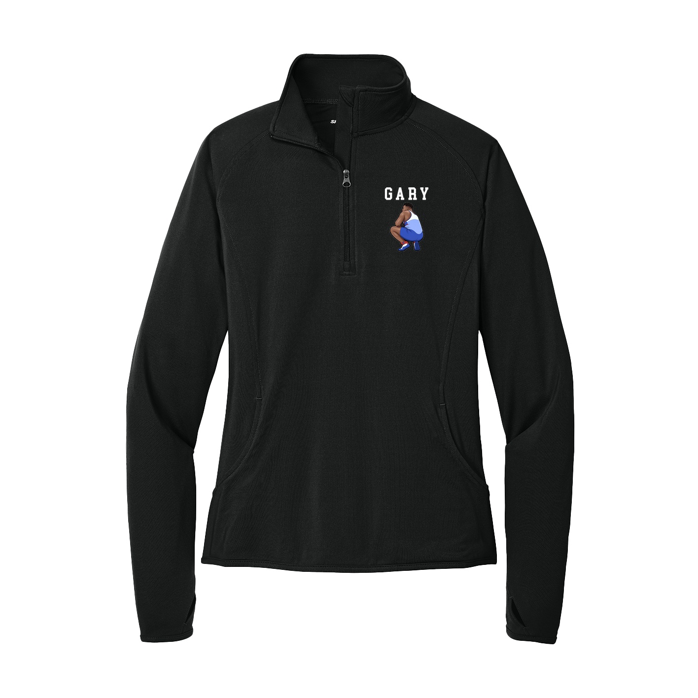 Women's Q-Zip Pullover — Shirsey in Black