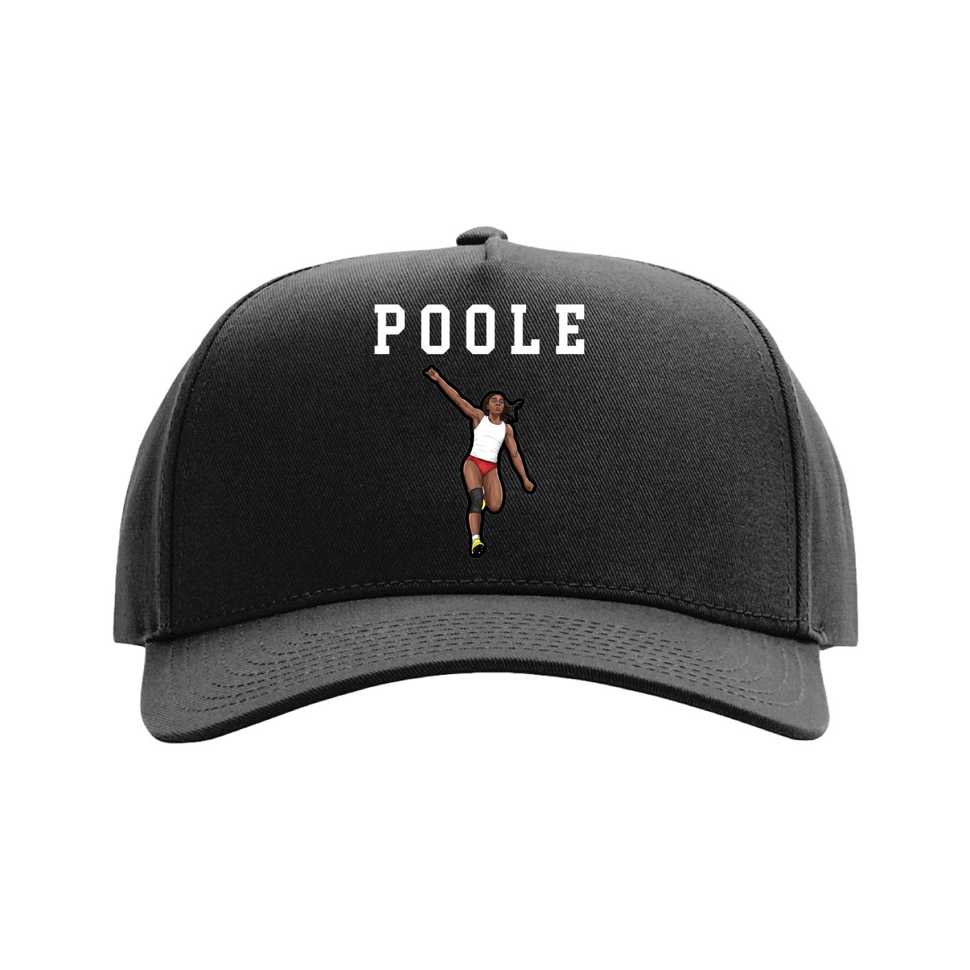 Full Fabric Five-Panel Champ Cap — Shirsey in Black