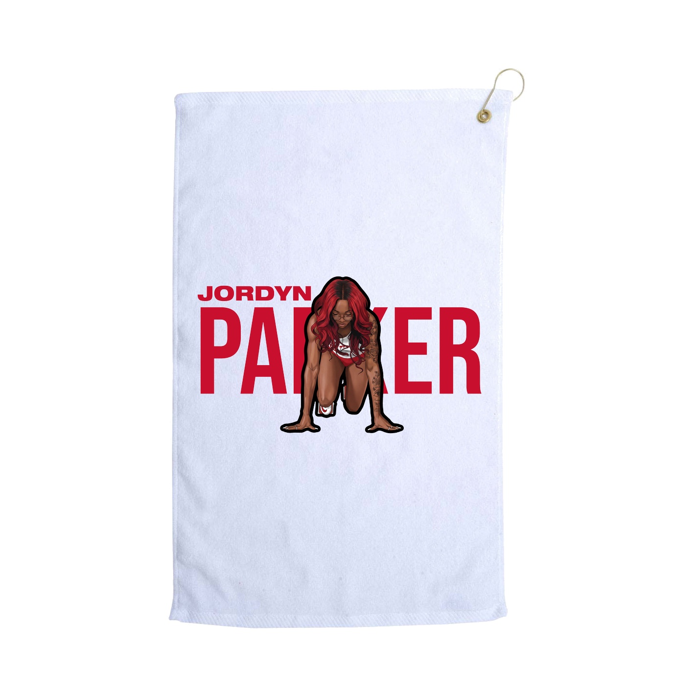 Golf Towel — Player Name in White
