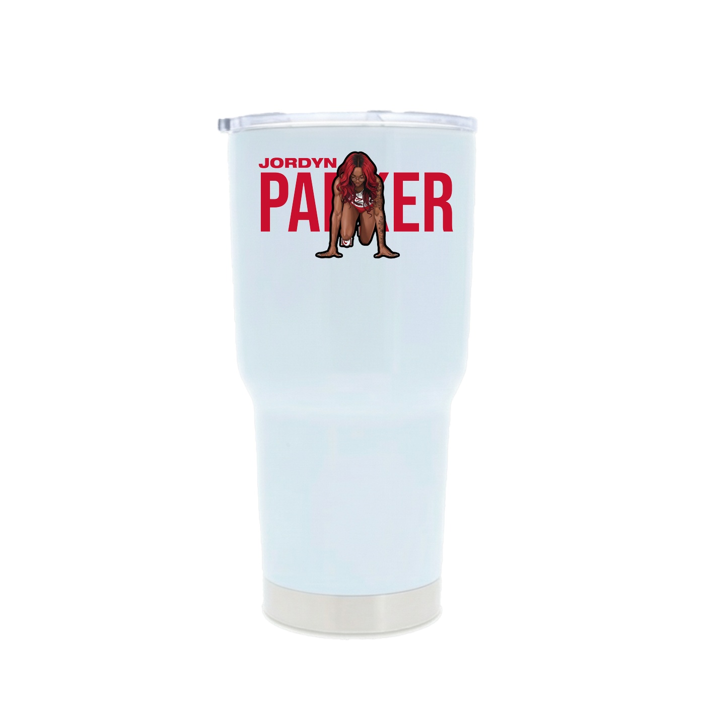 30oz Stainless Steel Tumbler — Player Name in White