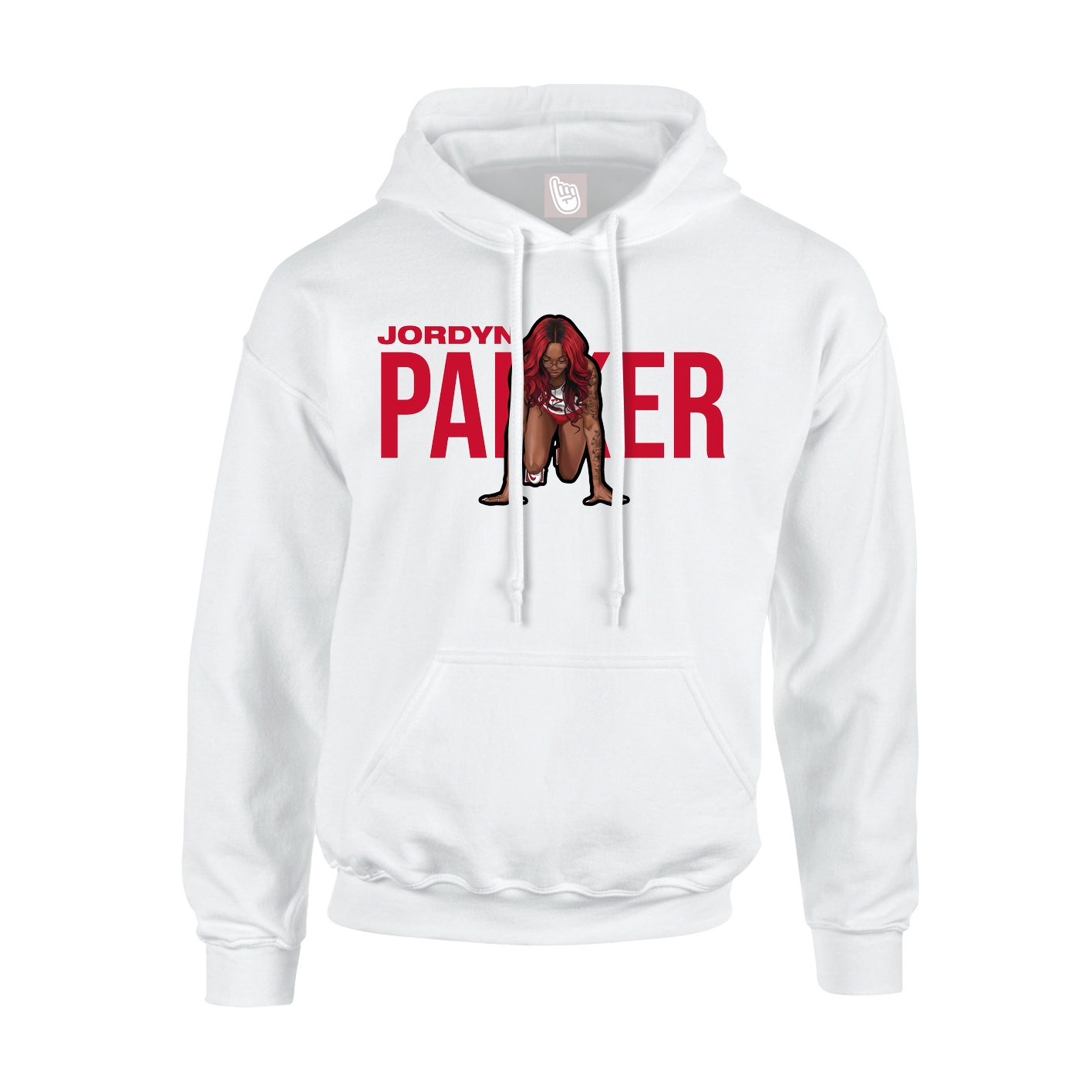 Youth Hoodie — Player Name in White
