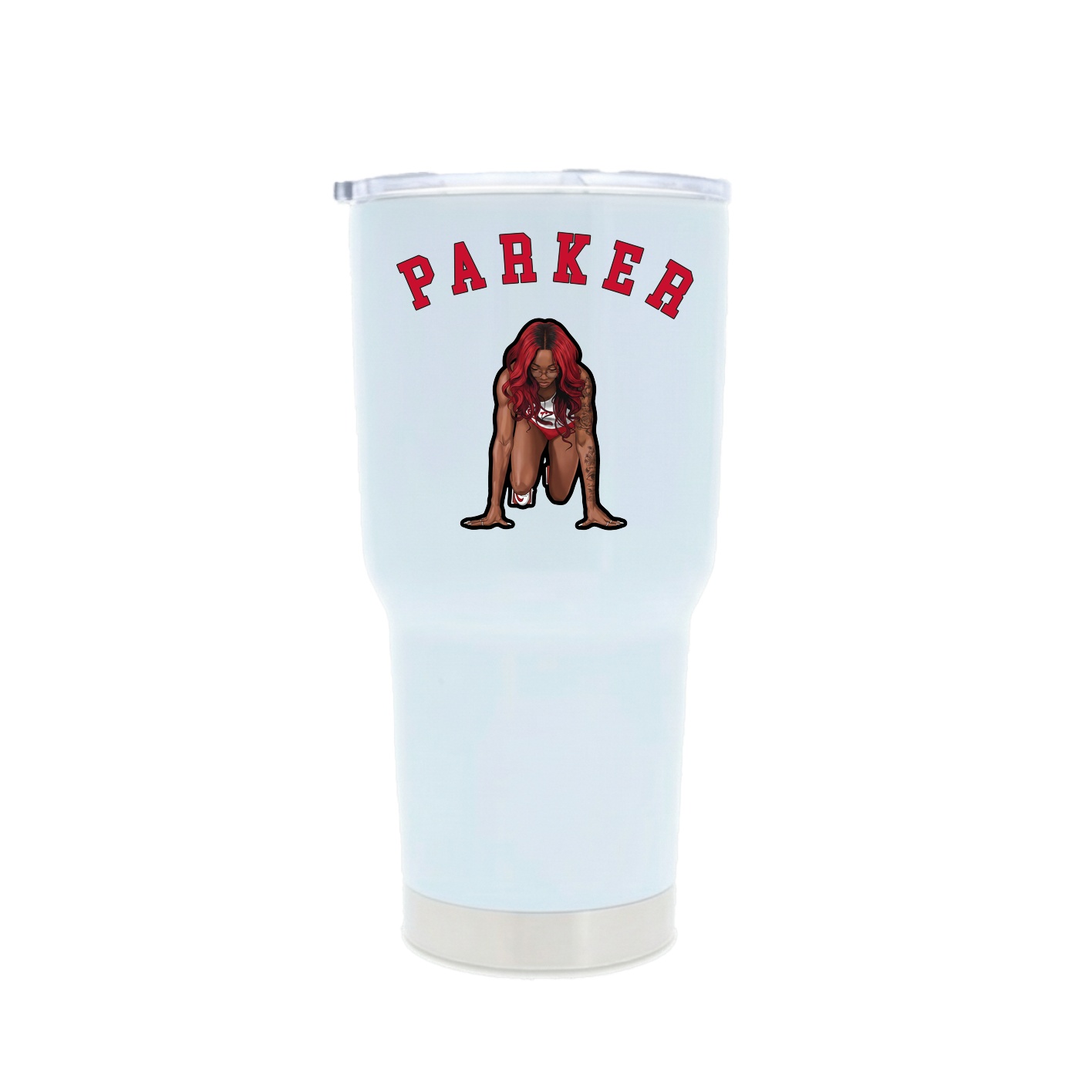 30oz Stainless Steel Tumbler — Shirsey Arch in White