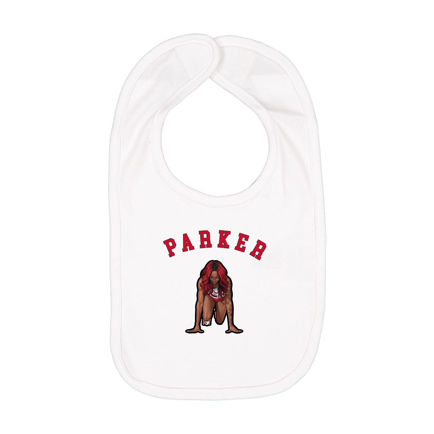 Infant Bib — Shirsey Arch in White