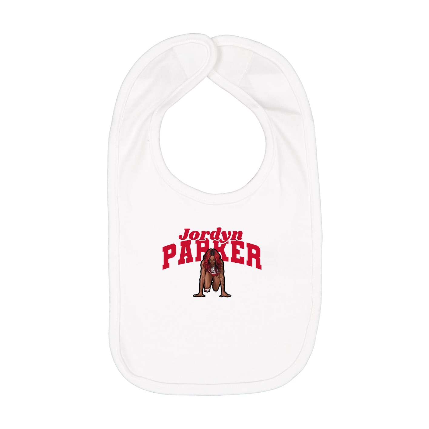 Infant Bib — Signature Arch in White
