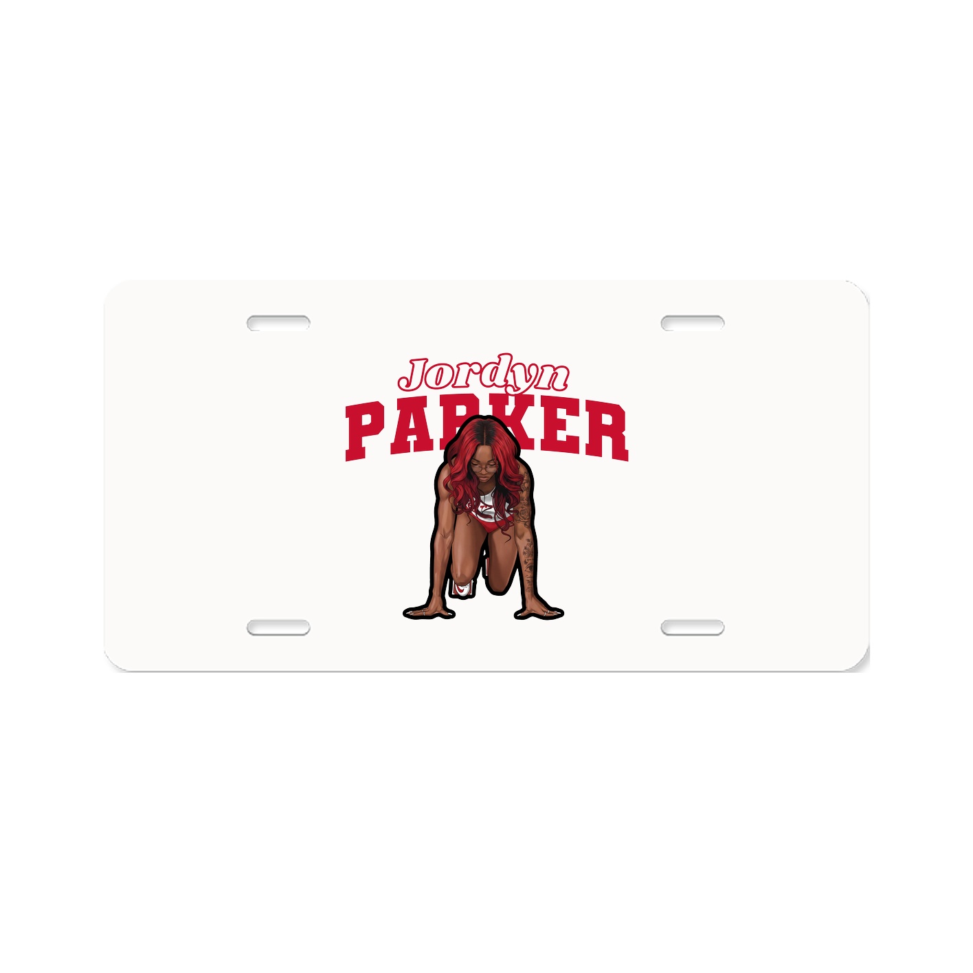 License Plate — Name Arch in Classic
