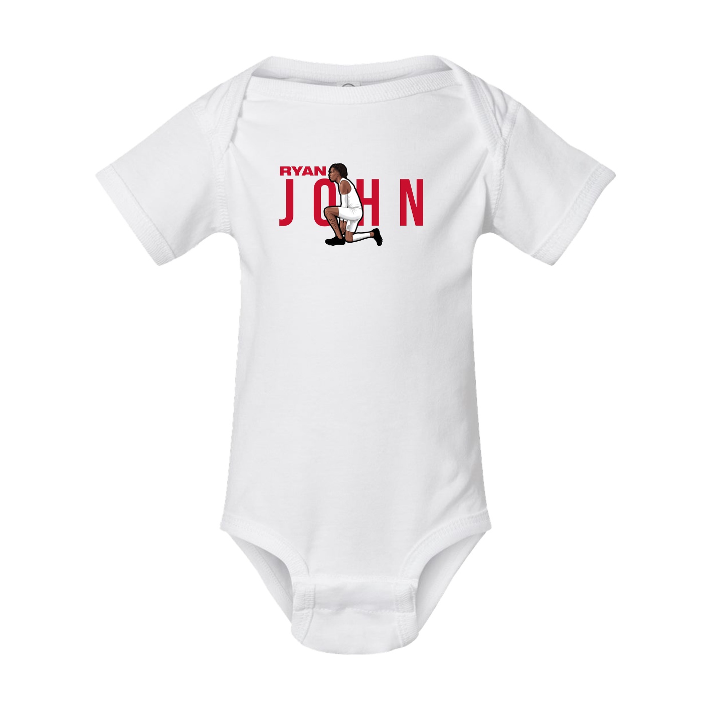Baby Onesie — Player Name in White