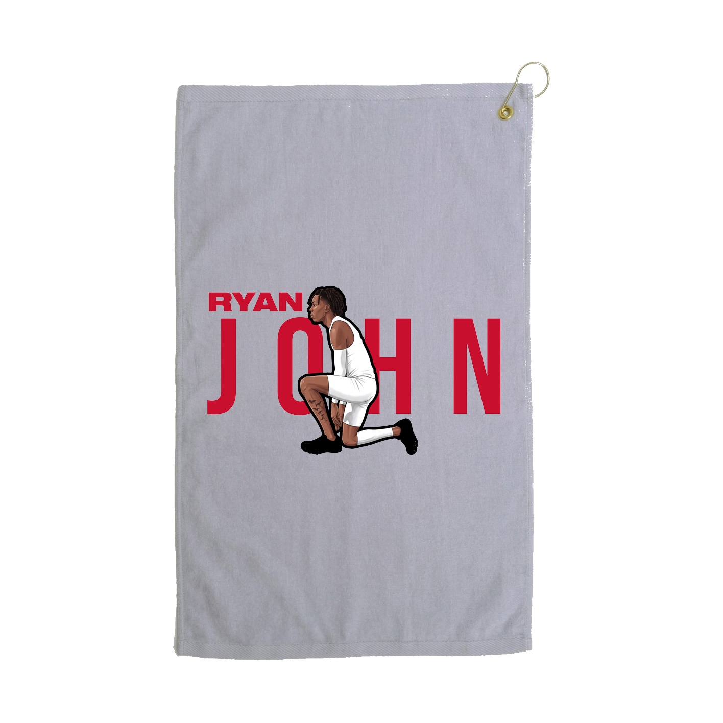 Golf Towel — Player Name in Grey