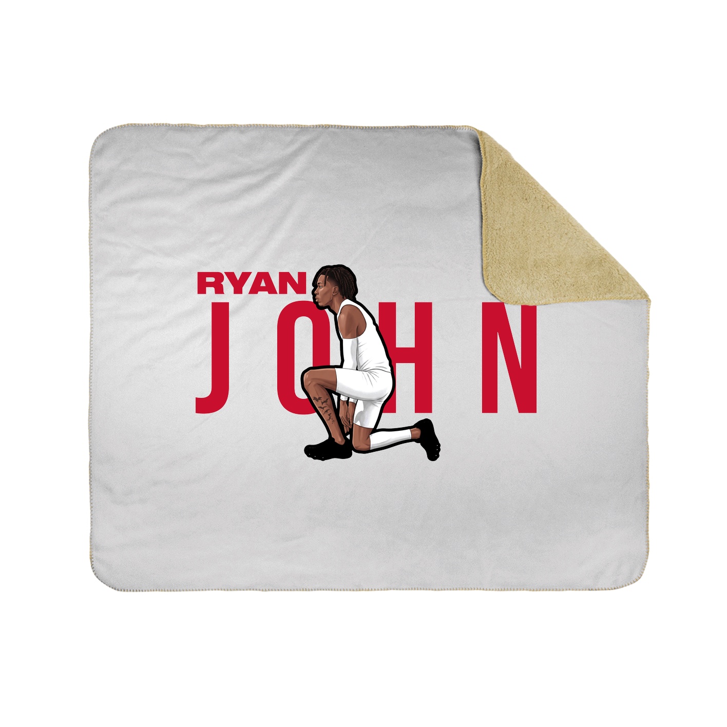 Throw Blanket — Player Name in White
