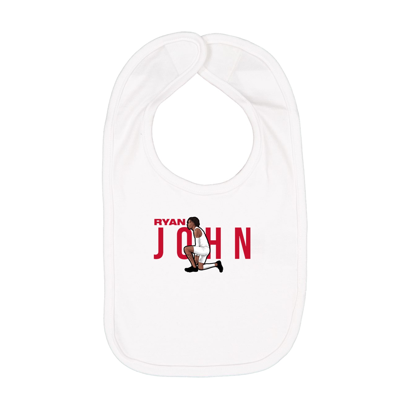 Infant Bib — Player Name in White