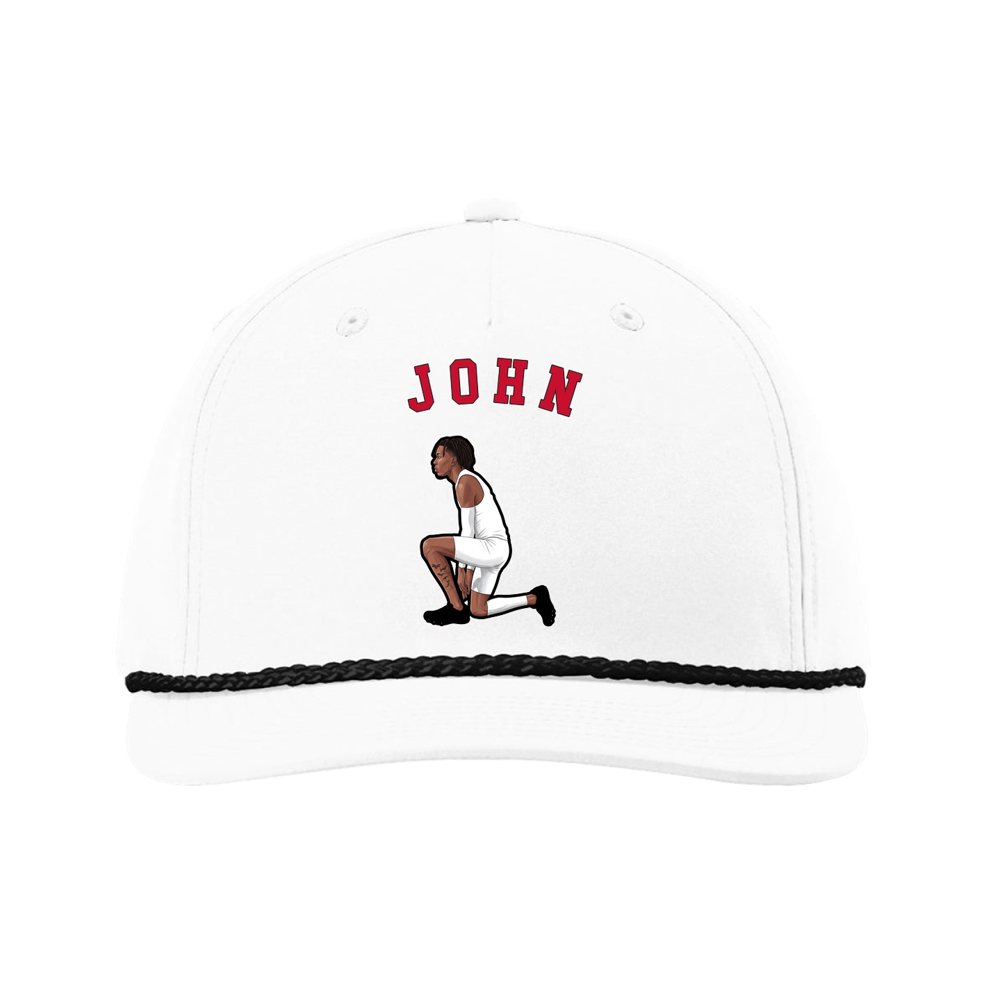 Five-Panel Classic Rope Cap — Shirsey Arch in White