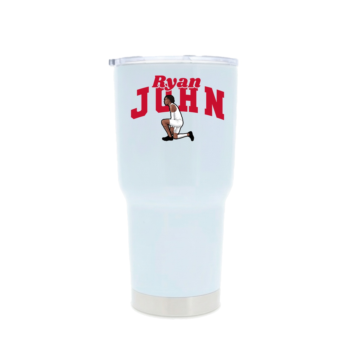 30oz Stainless Steel Tumbler — Signature Arch in White