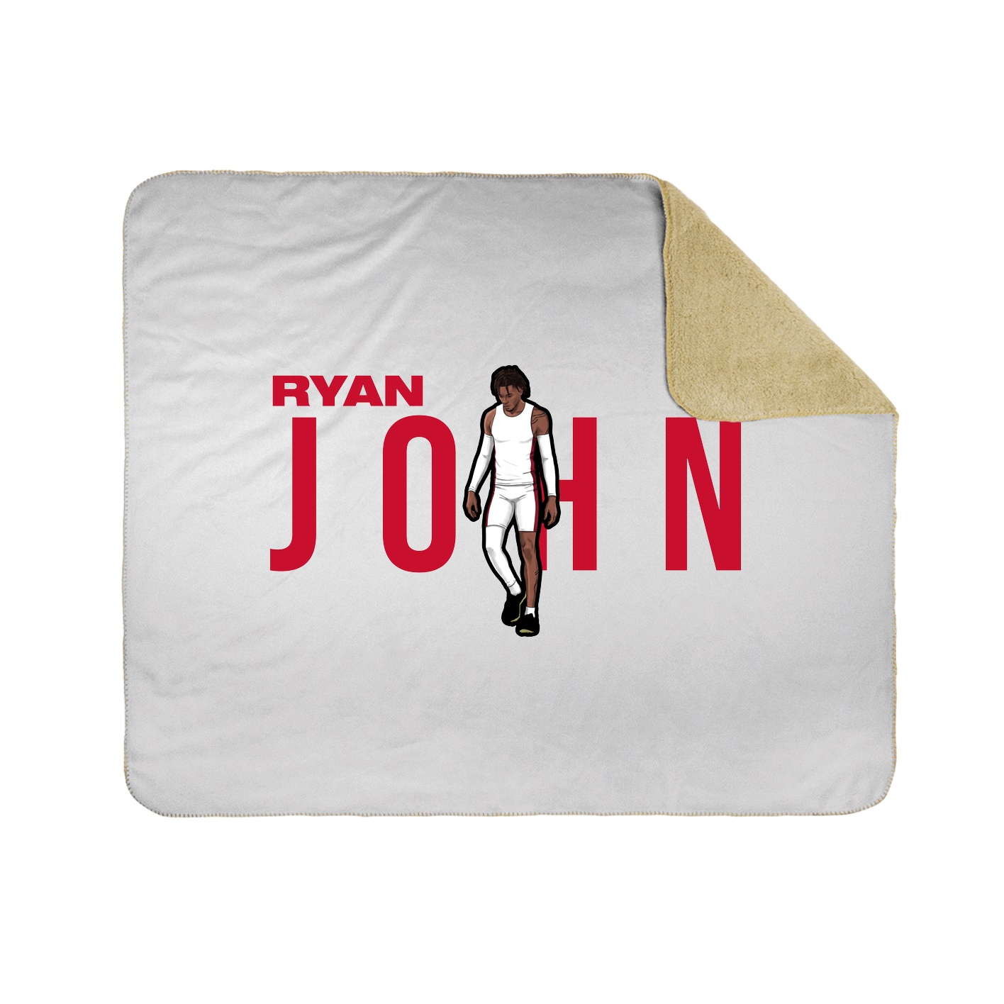 Throw Blanket — Player Name in White