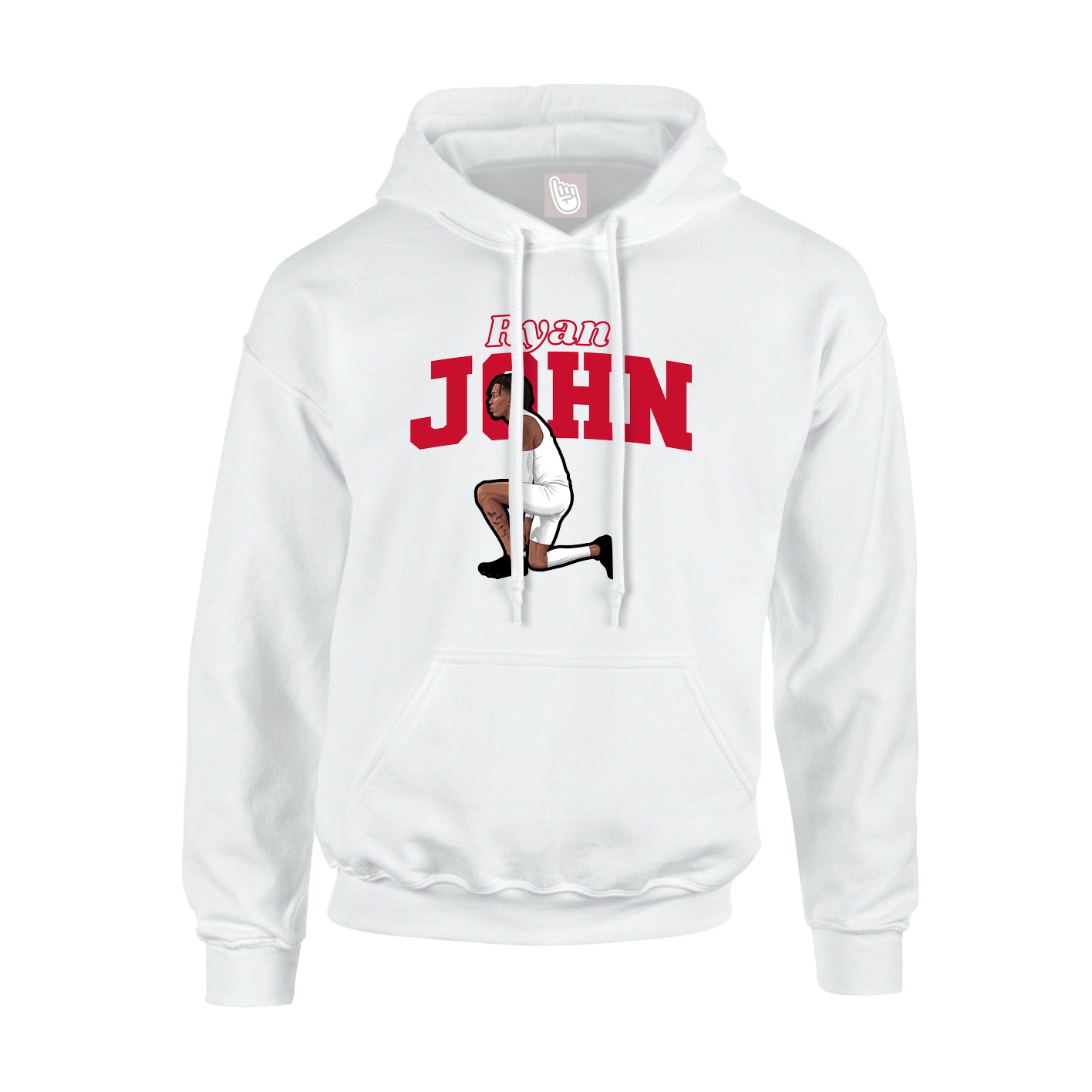 Hoodie — Name Arch in White