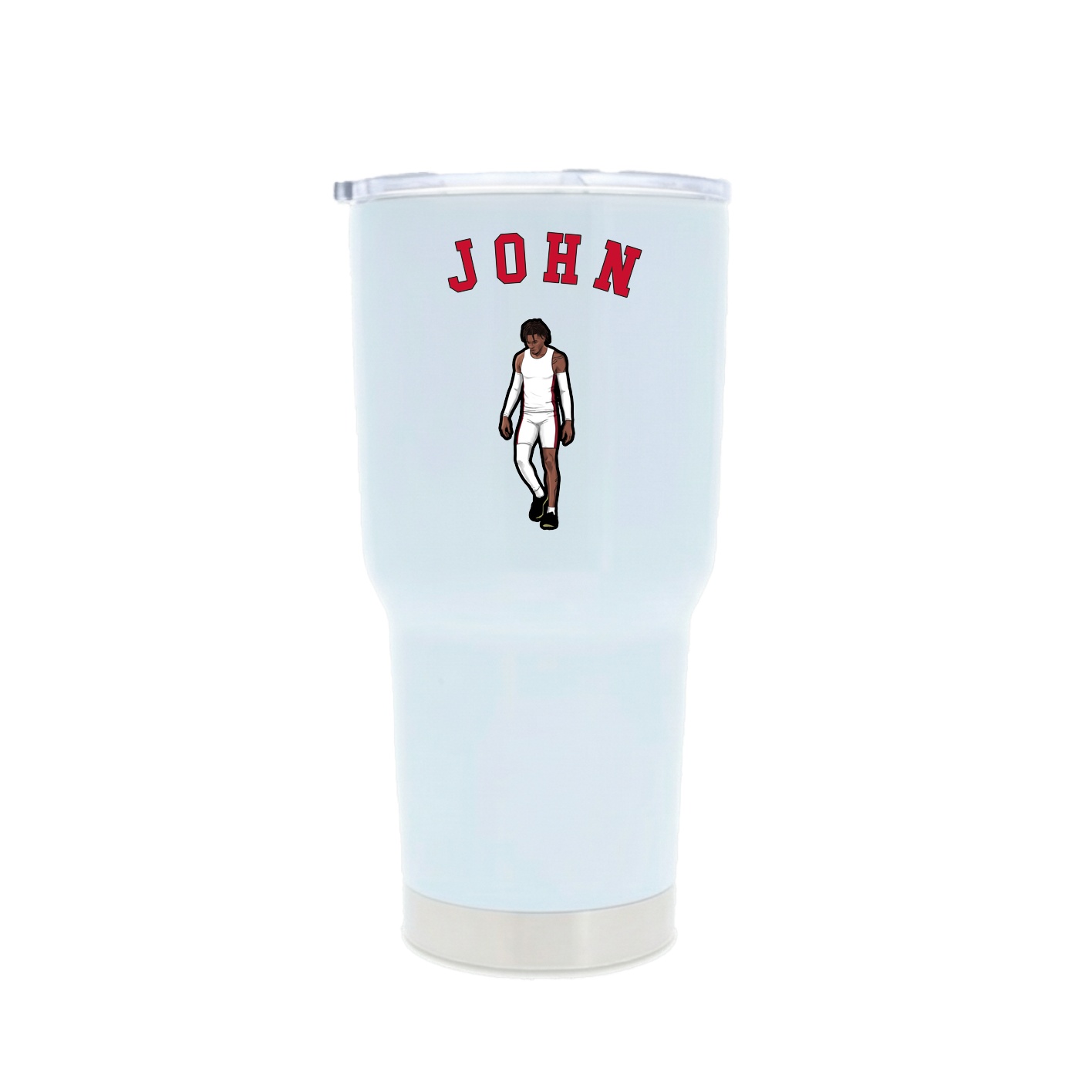 30oz Stainless Steel Tumbler — Shirsey Arch in White