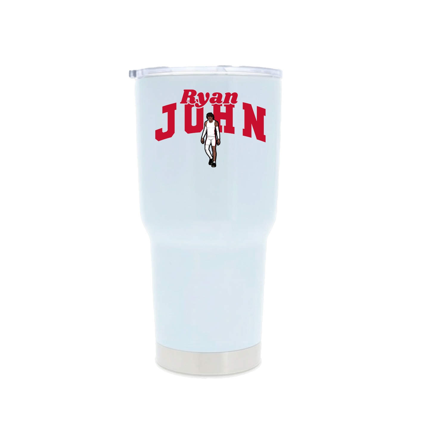 30oz Stainless Steel Tumbler — Signature Arch in White